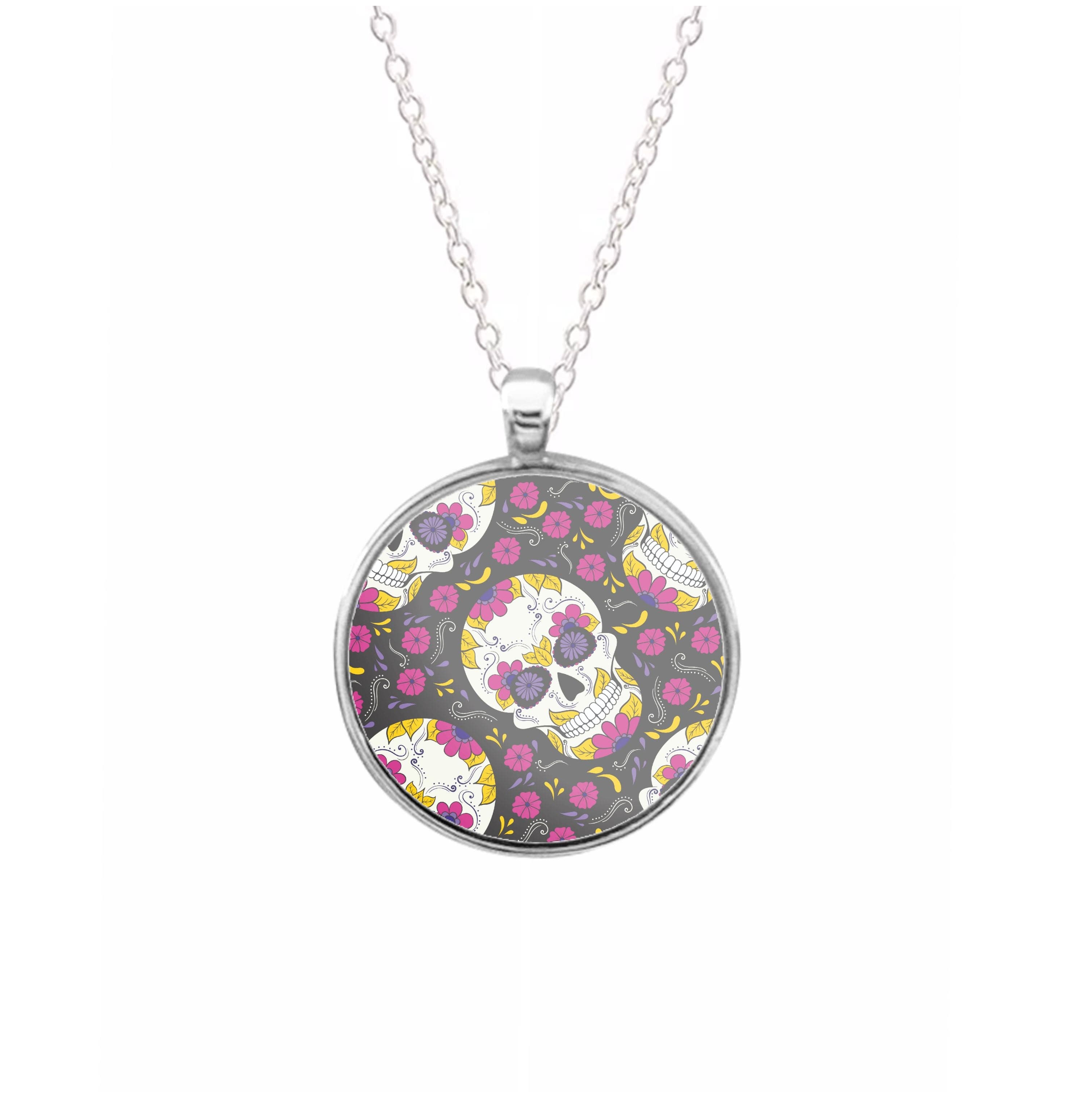 Calavera Pattern - Halloween Necklace