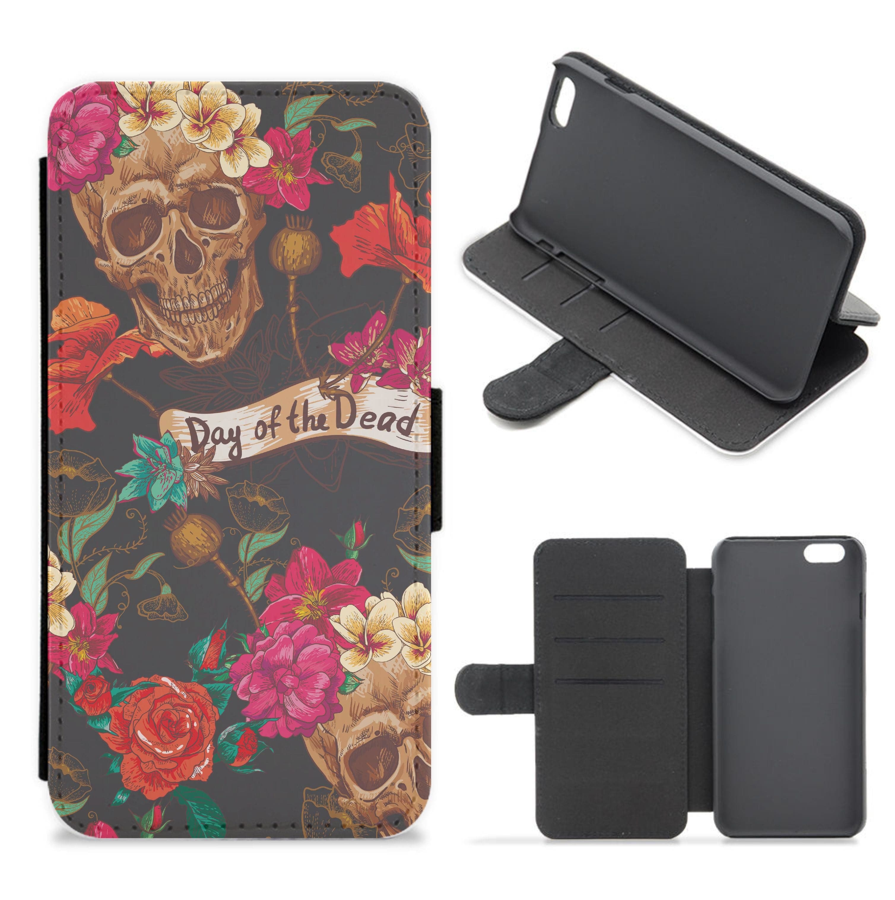 Day Of The Dead - Halloween Flip / Wallet Phone Case