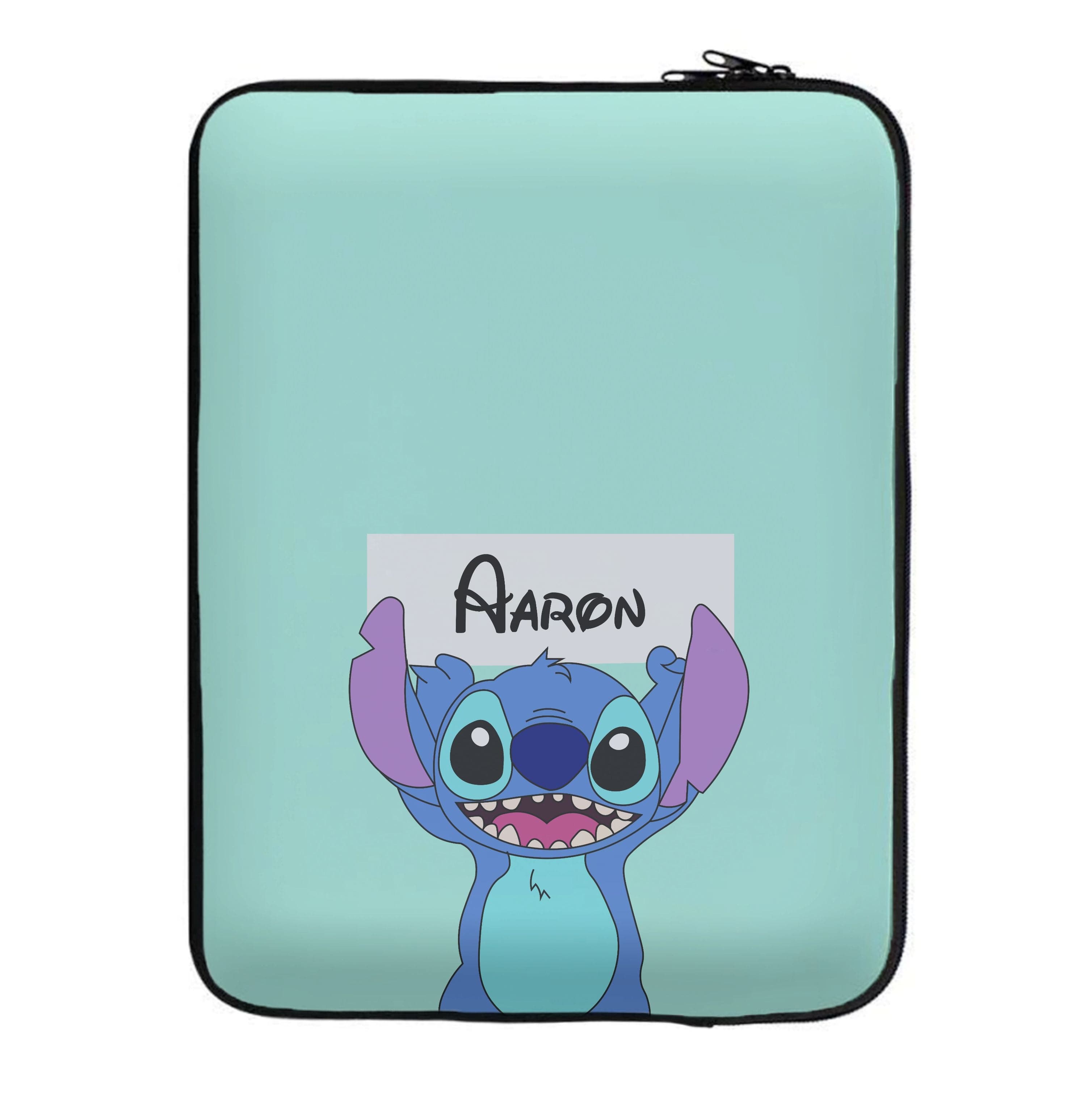 Standing Blue Alien - Personalised Disney Laptop Sleeve