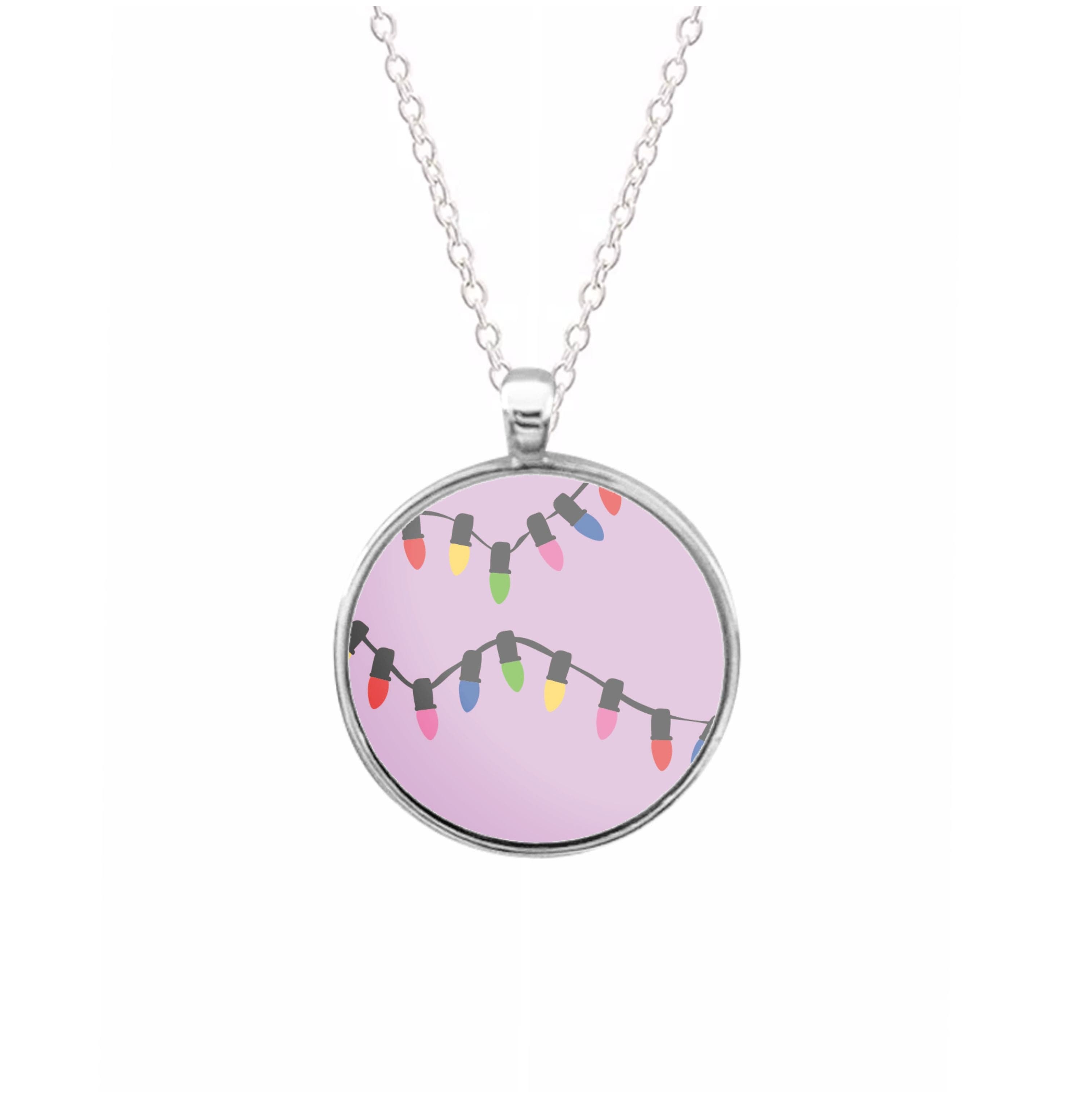 Pink Lights - Christmas Patterns Necklace