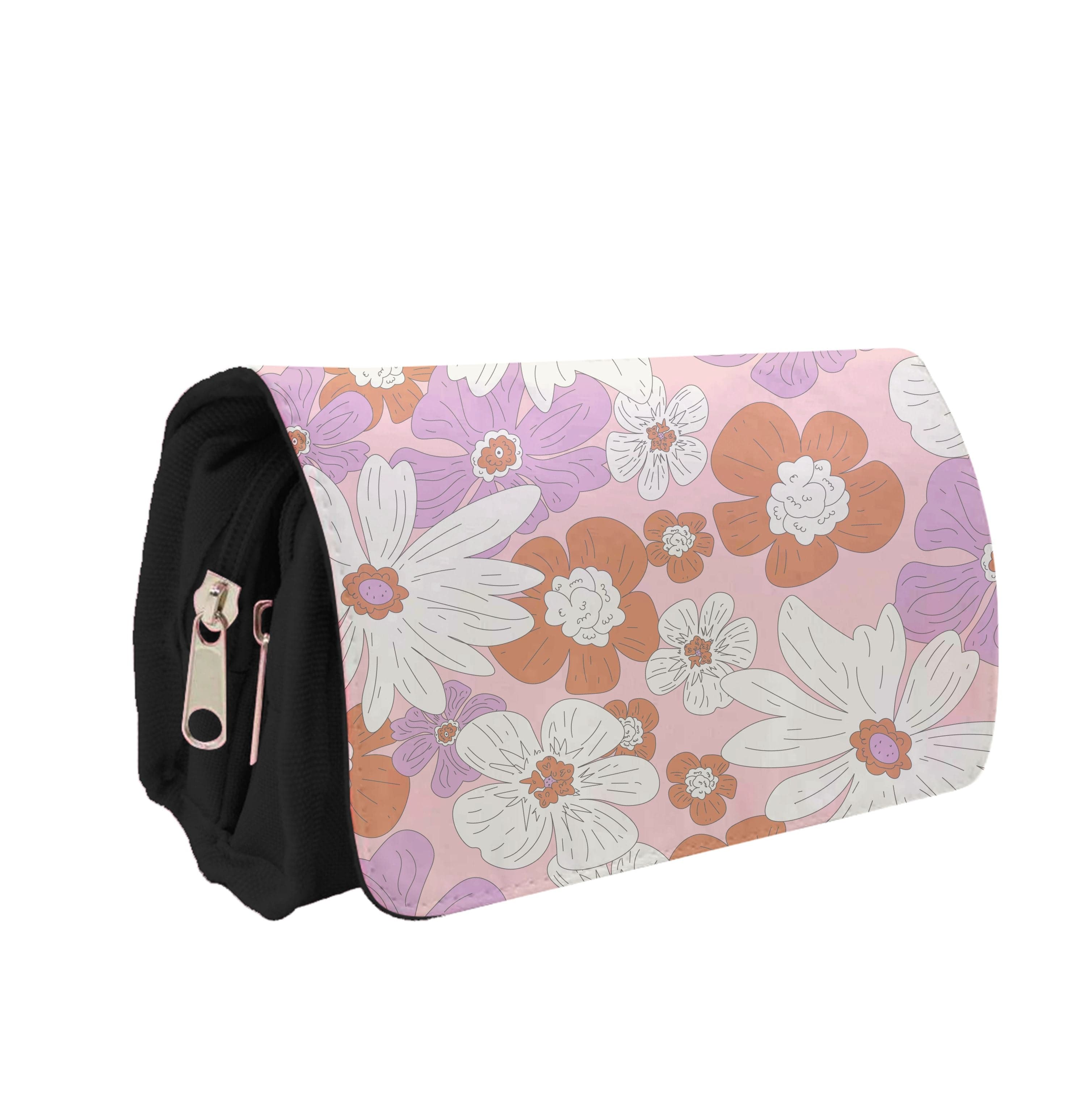 Retro Flowers - Floral Patterns Pencil Case