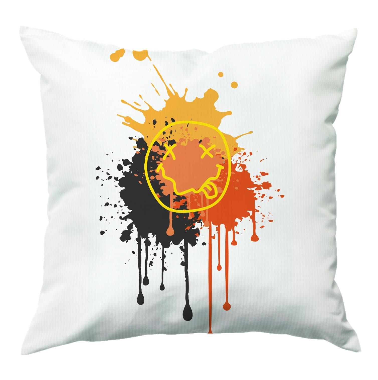 Orange Graffiti - Skate Aesthetic  Cushion