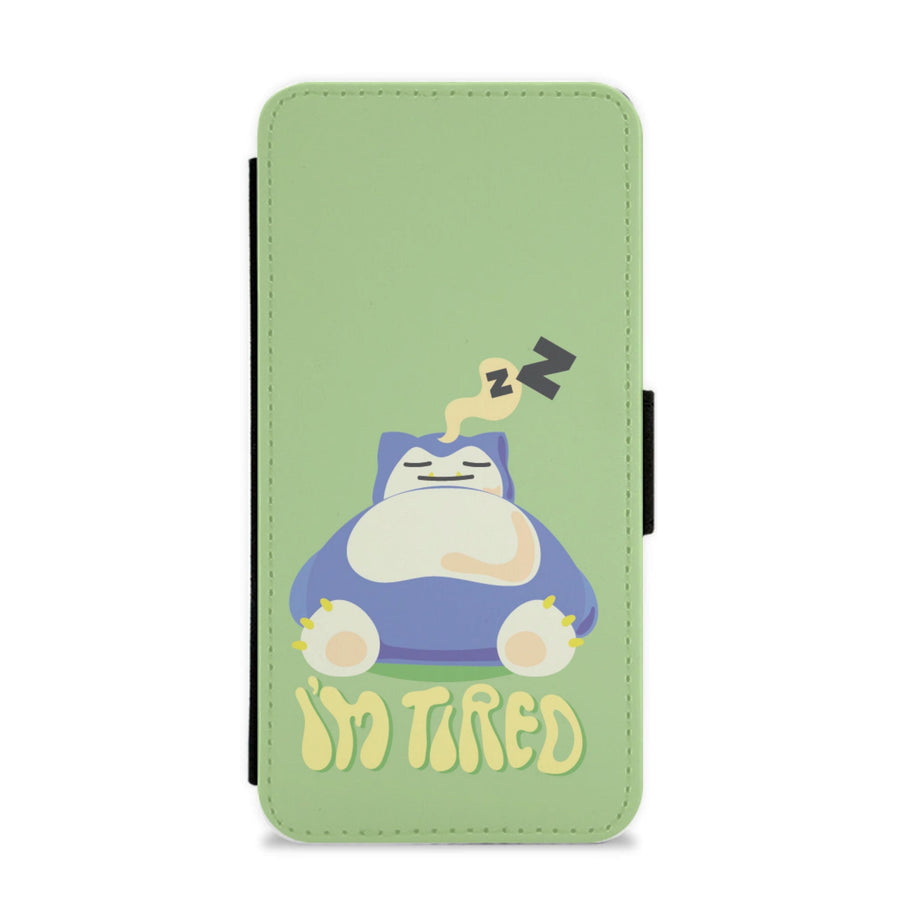 Tired Snorlax - Pokemon Flip / Wallet Phone Case