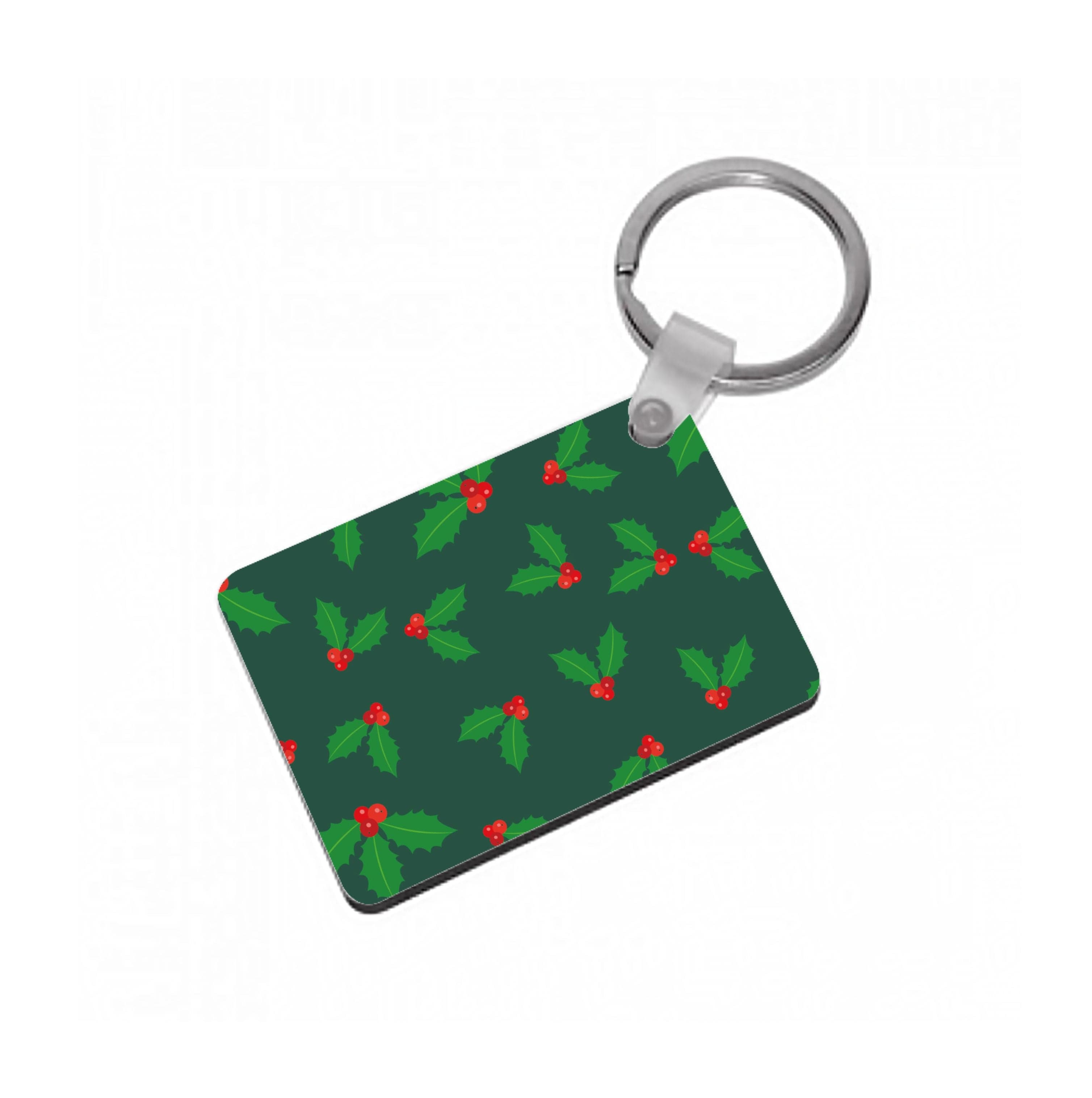 Holly - Christmas Patterns Keyring