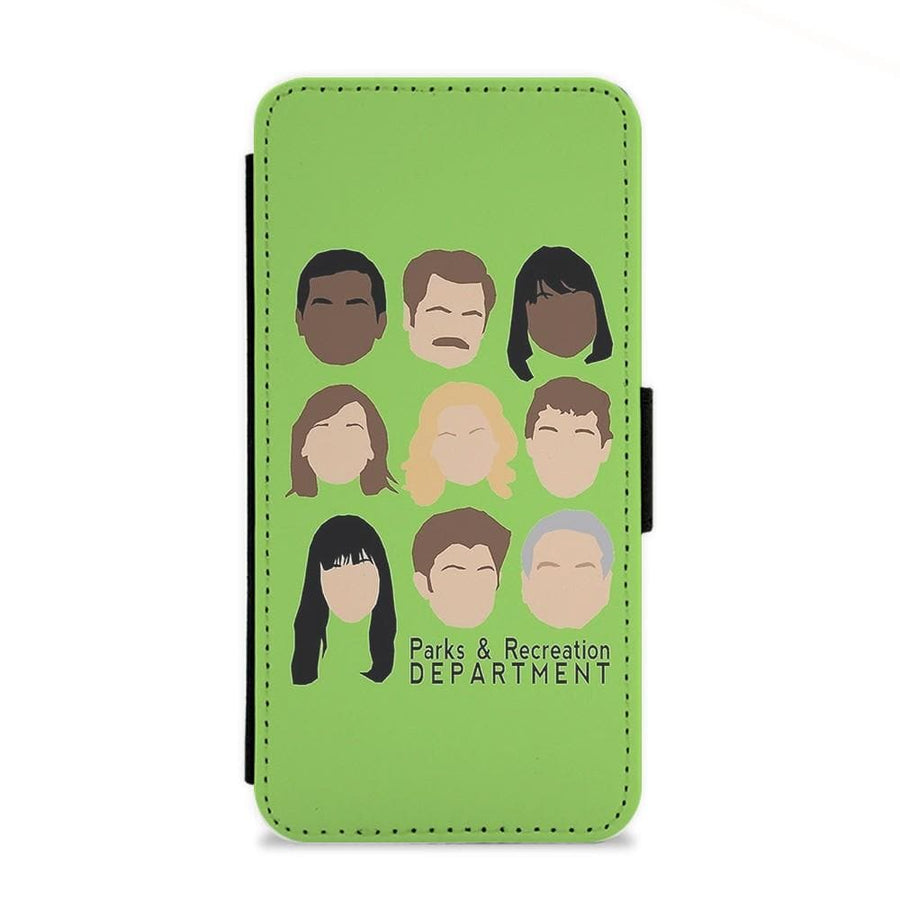 Parks and Recreation Team Flip Wallet Phone Case - Fun Cases