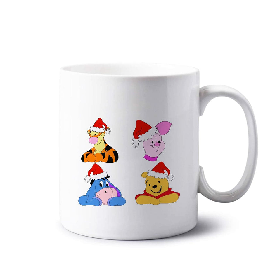 Pooh, Tigger, Eeyore And Piglet Pattern - Disney Christmas Mug