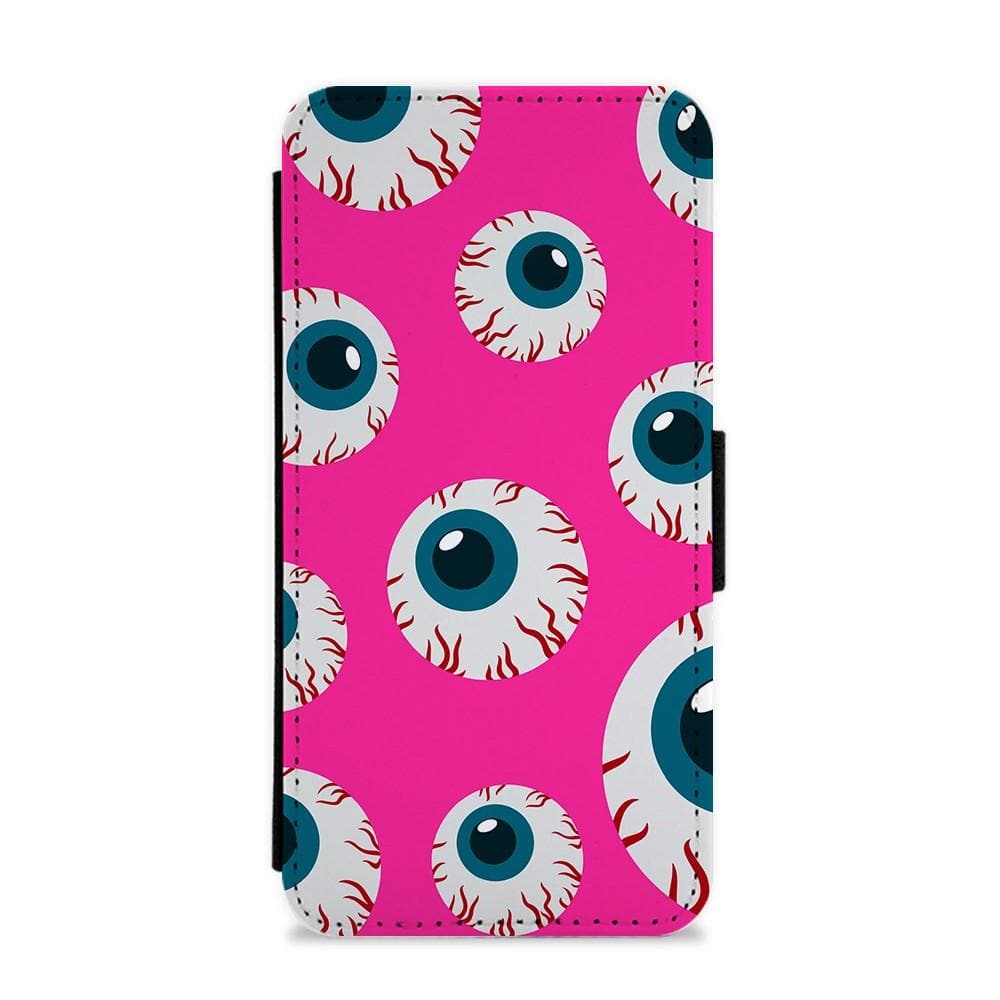 Spooky Eye Pattern Flip / Wallet Phone Case - Fun Cases