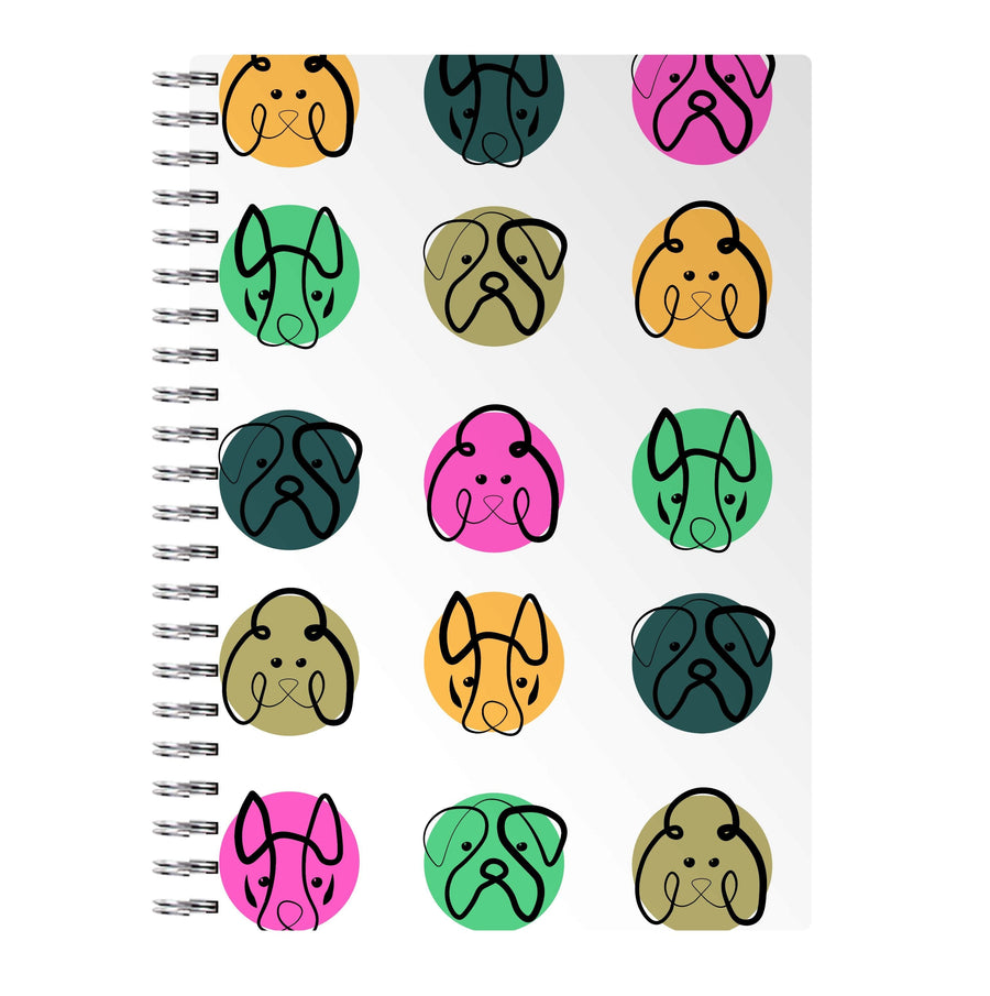 Multi colour dog bones - Dog Patterns Notebook