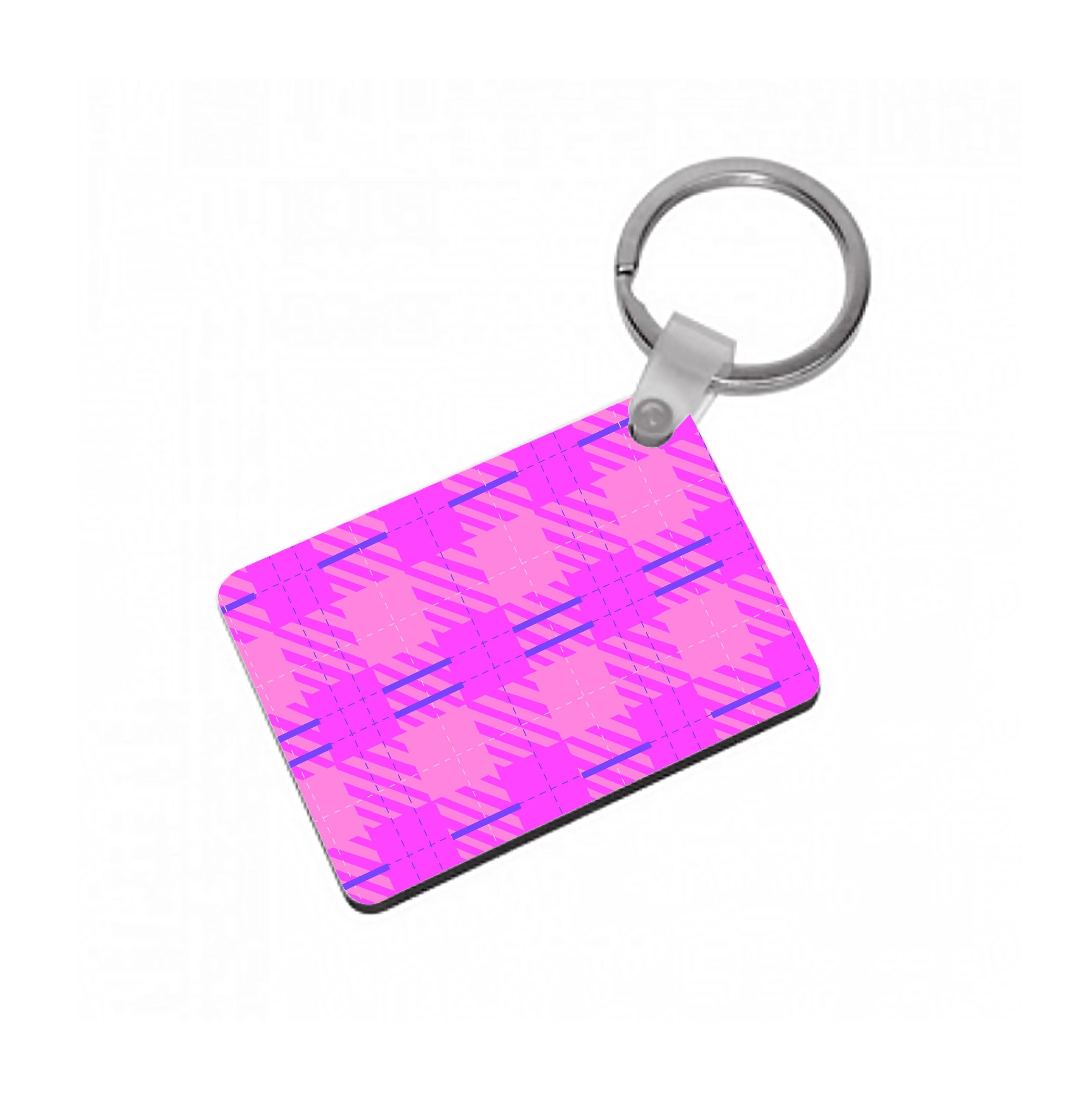 Pink Wrapping - Christmas Patterns Keyring