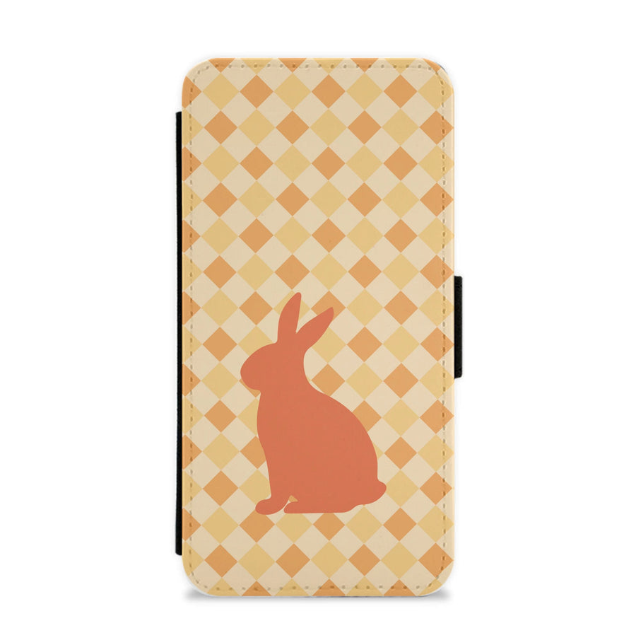 Orange Rabbit - Easter Patterns Flip / Wallet Phone Case