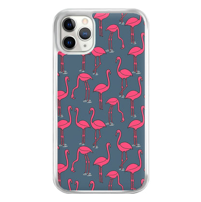 Basic Pink Flamingo Pattern Phone Case