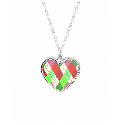 Red And Green - Christmas Patterns Necklace