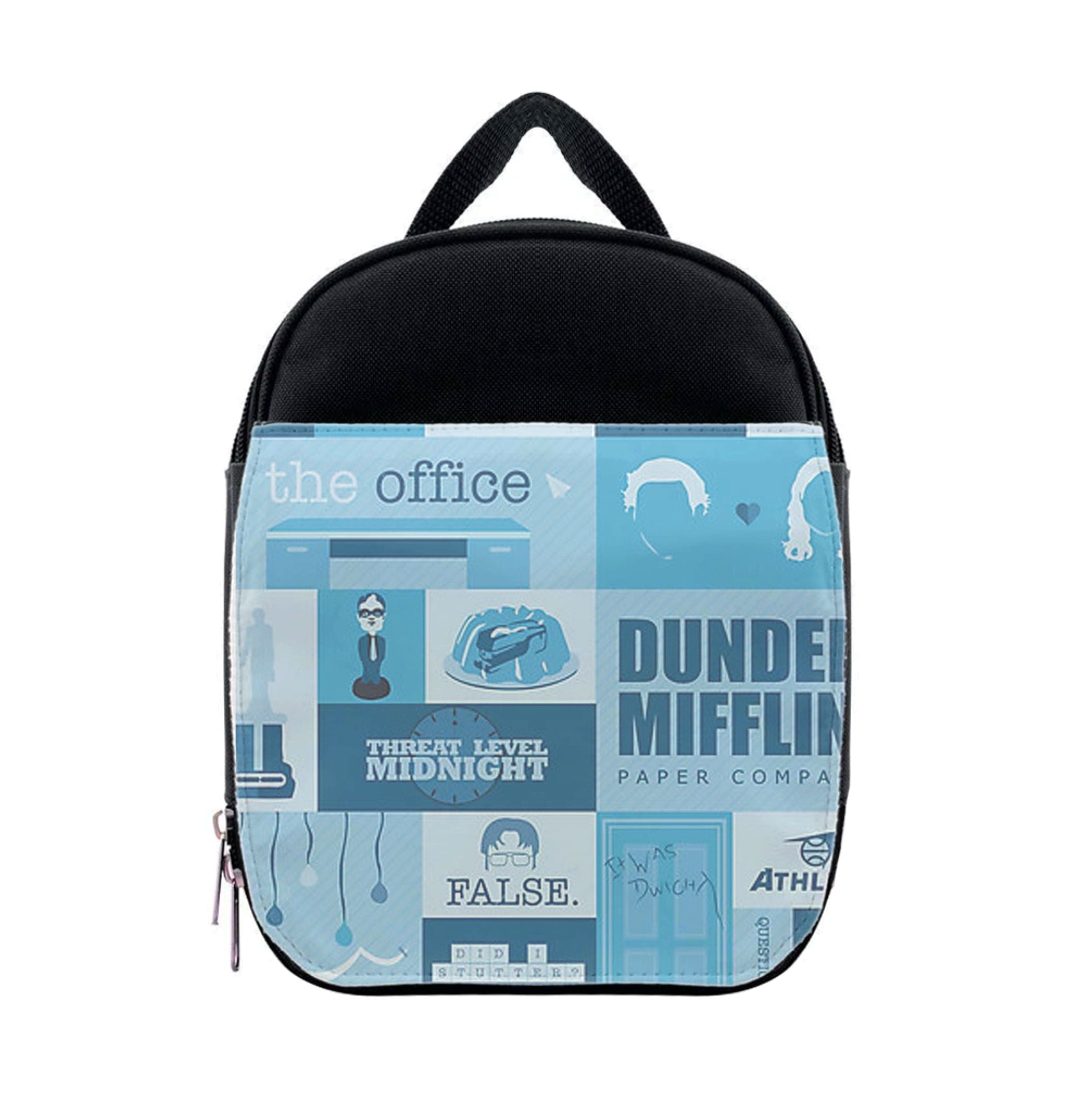 Office Blue Patchwork Lunchbox