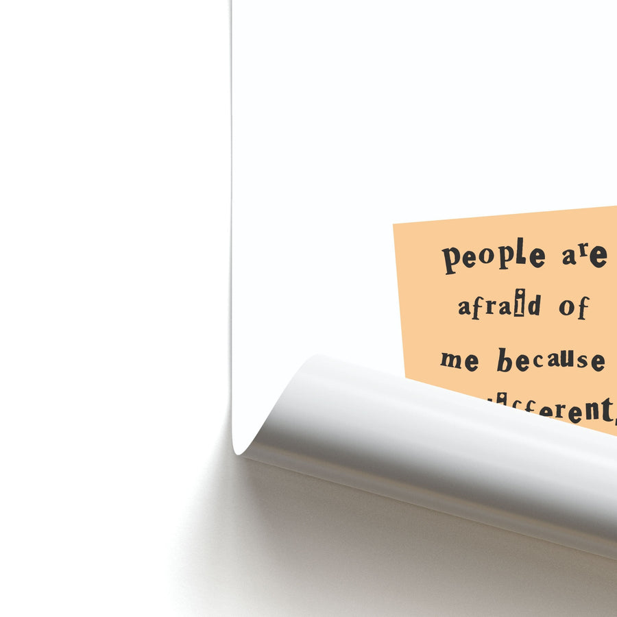 People Are Afraid Of Me - Edward Scissorhands Poster