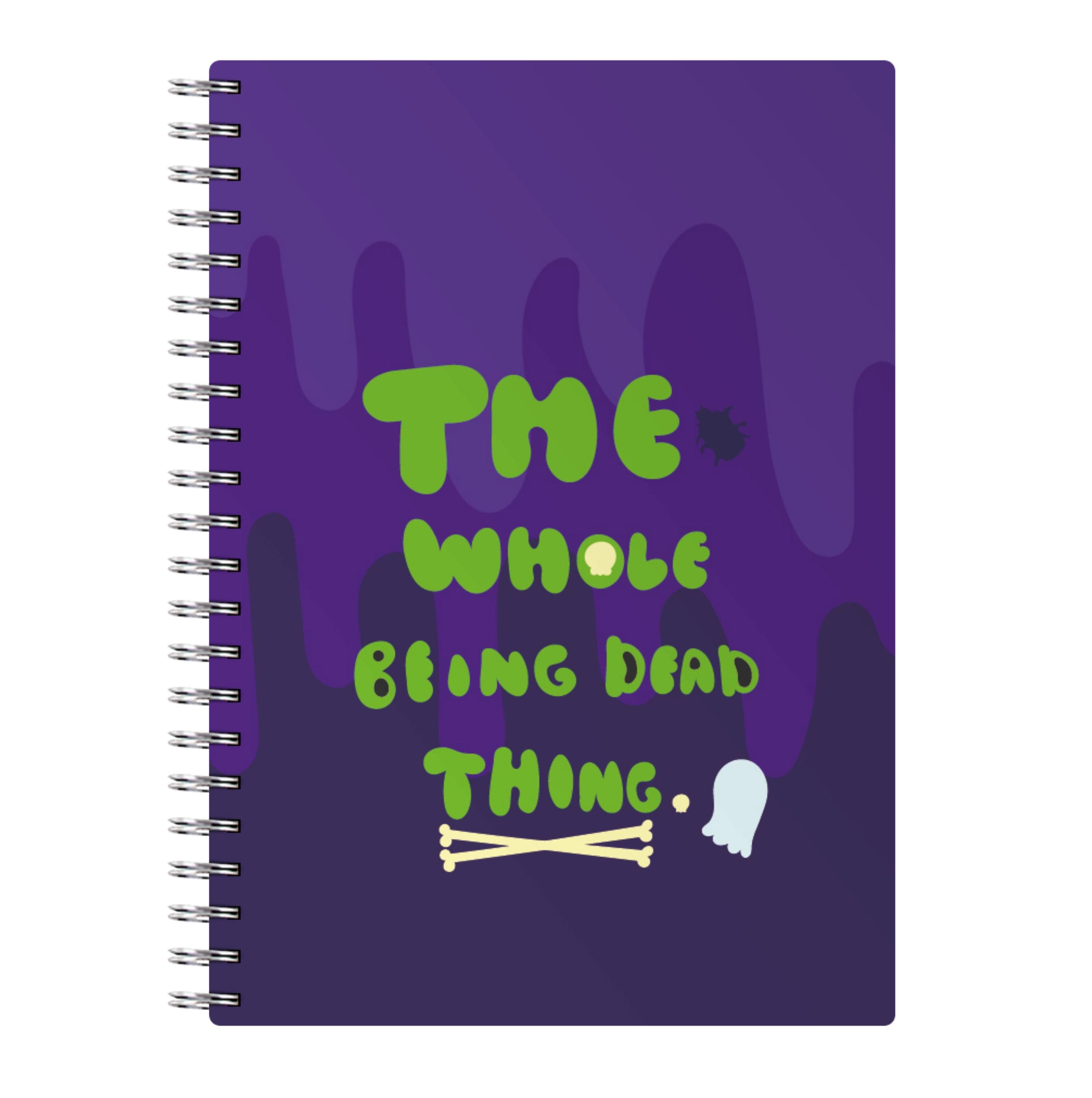 The Whole Being Dead Thing - Beetle Halloween Notebook