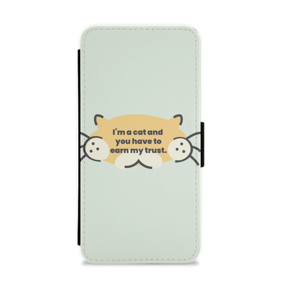 I'm a cat and you have to earn my trust - Kendall Jenner Flip / Wallet Phone Case
