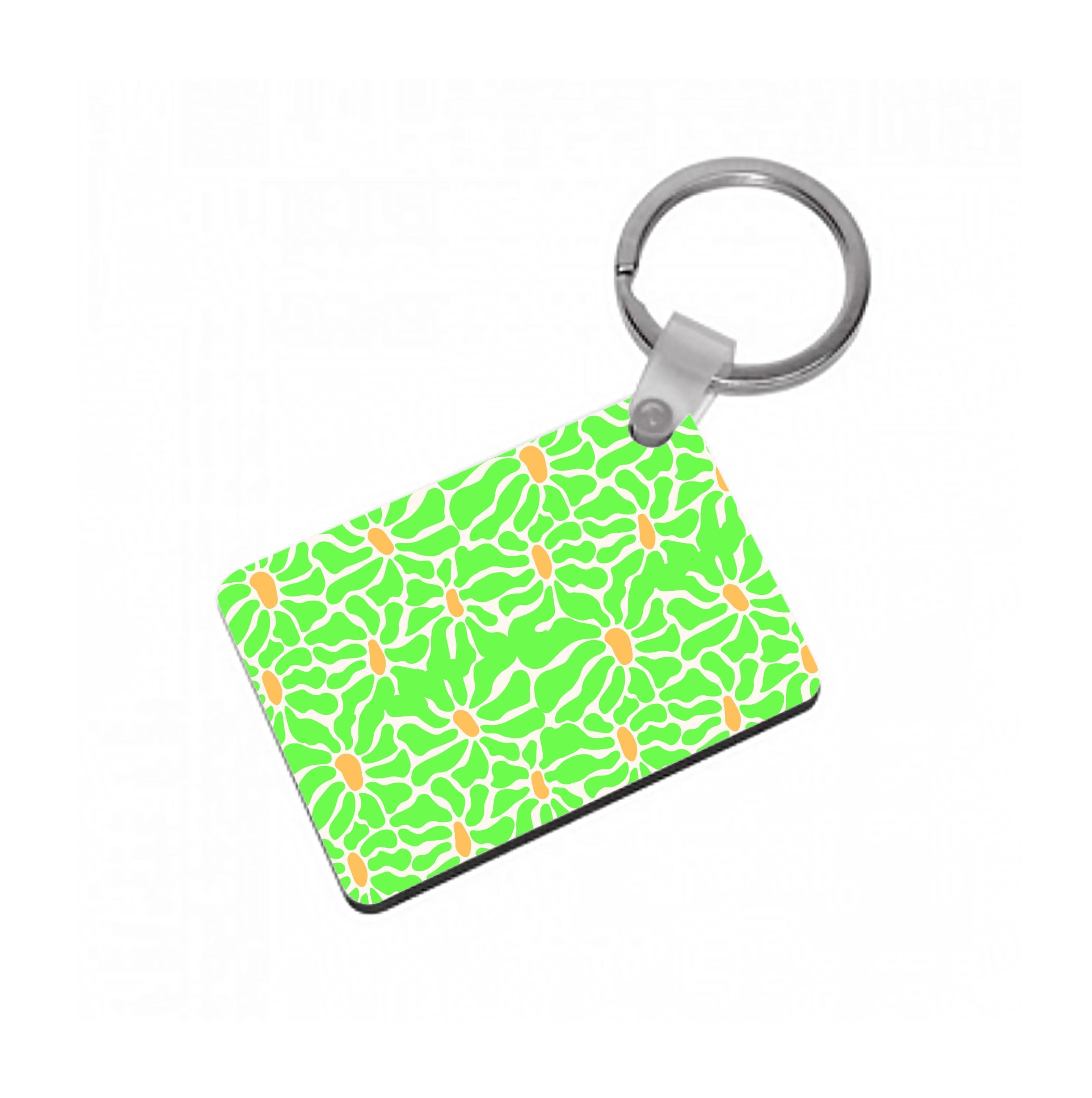 Green Flowers - Summer Keyring