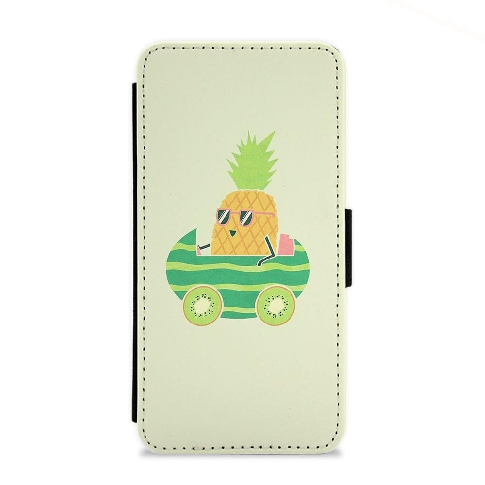 Summer Drive Pineapple Flip Wallet Phone Case - Fun Cases