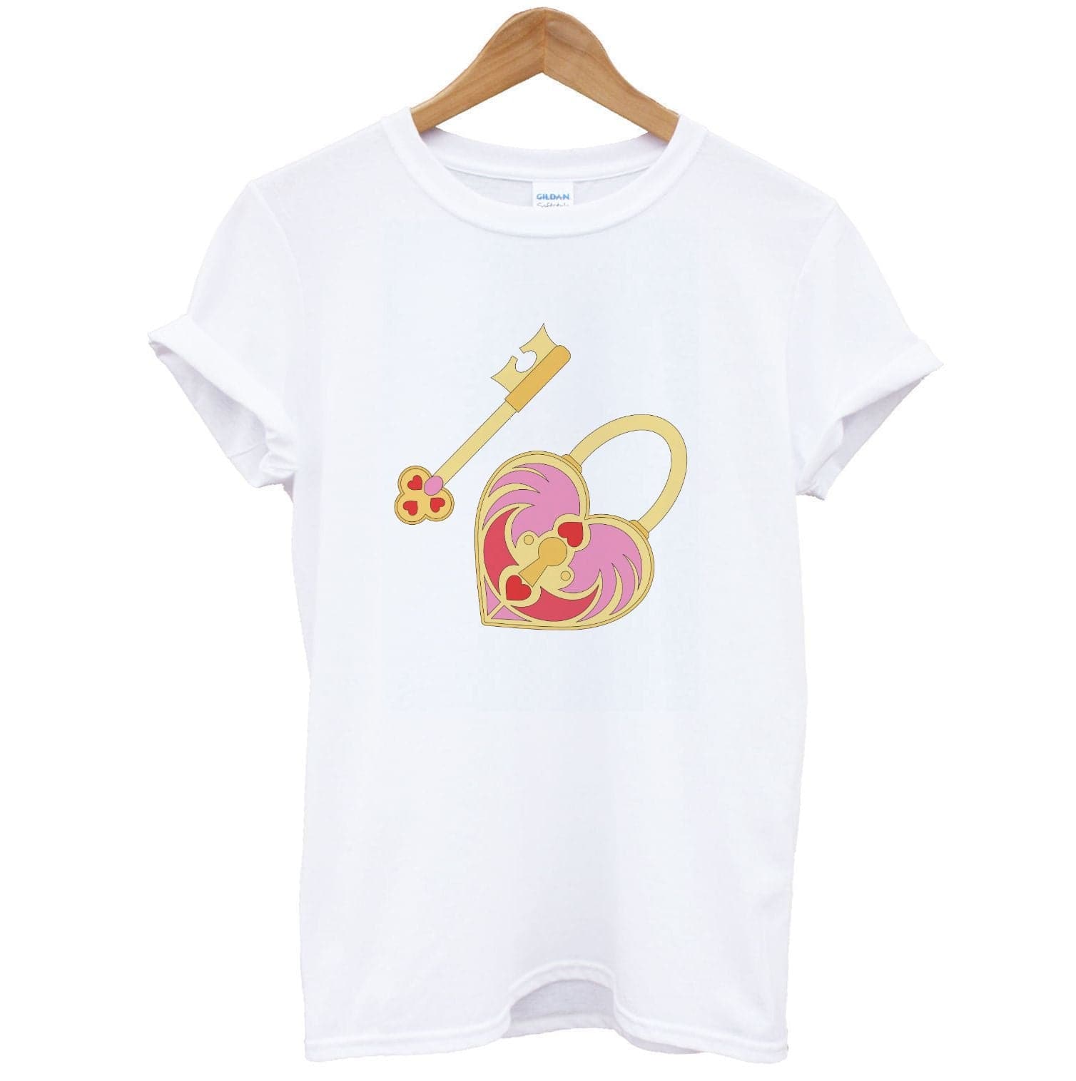 Pink Locket And Key - Valentine's Day T-Shirt