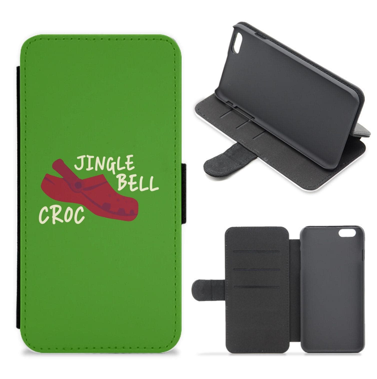 Jingle Bell Croc - Christmas Puns Flip / Wallet Phone Case