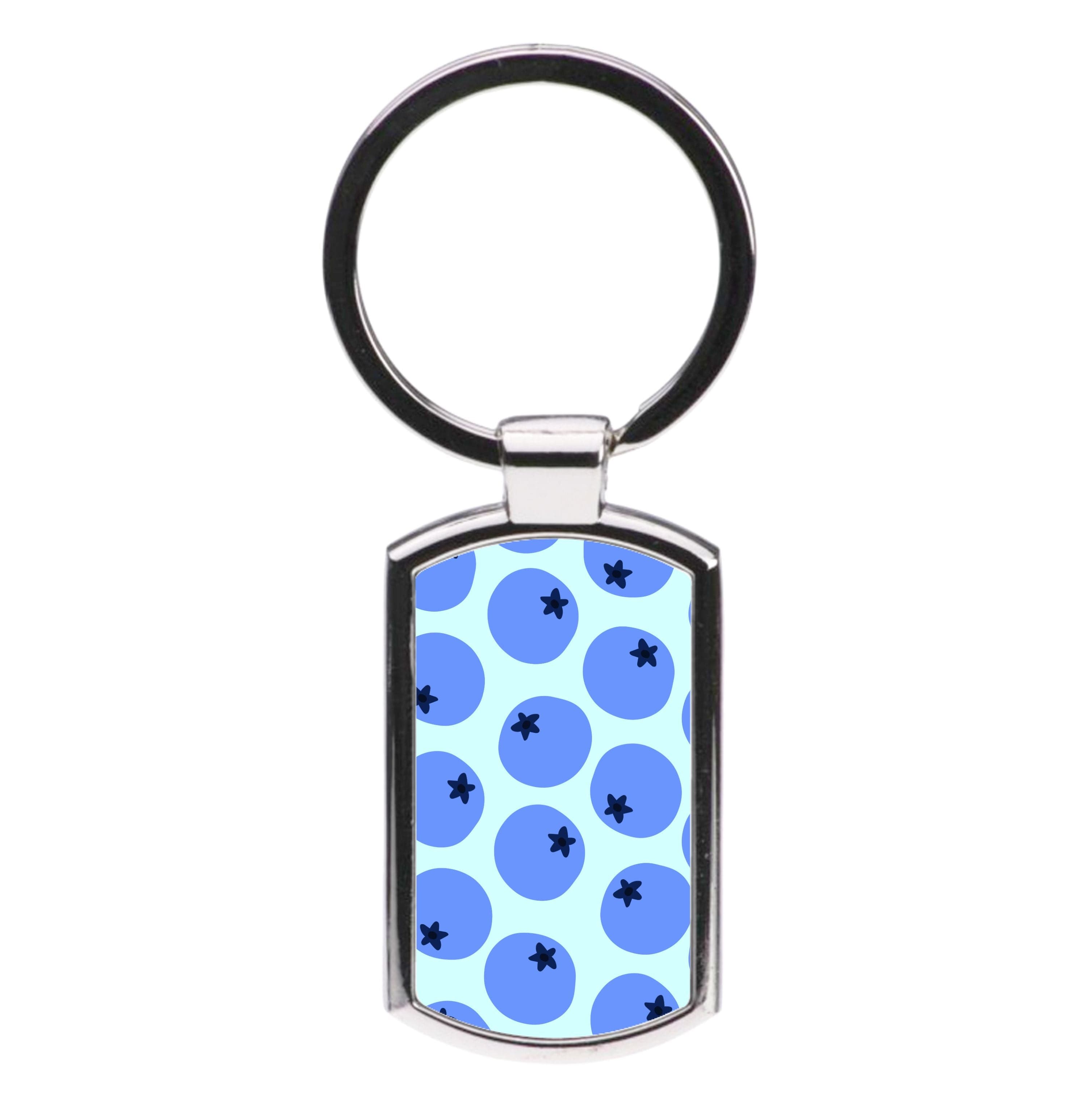 Blueberries - Fruit Patterns Luxury Keyring