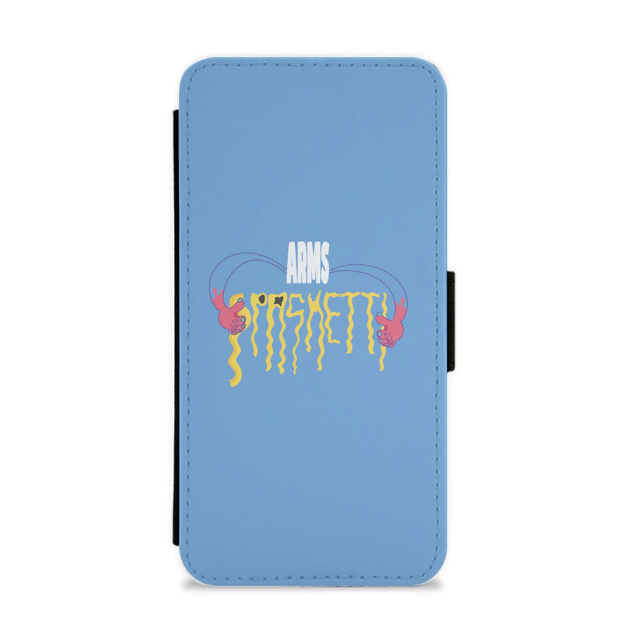 Arms Spaghetti - Blue Flip / Wallet Phone Case