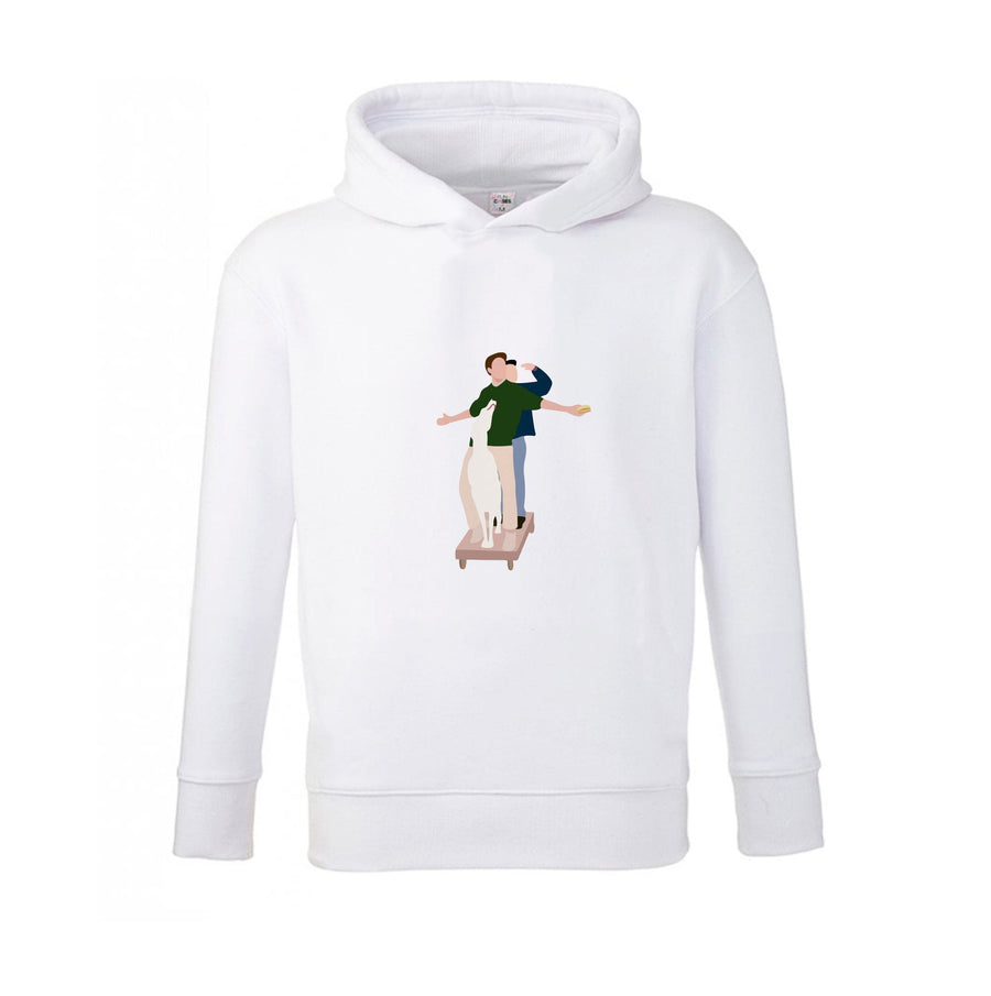Two Men And A Dog - Friends Kids Hoodie