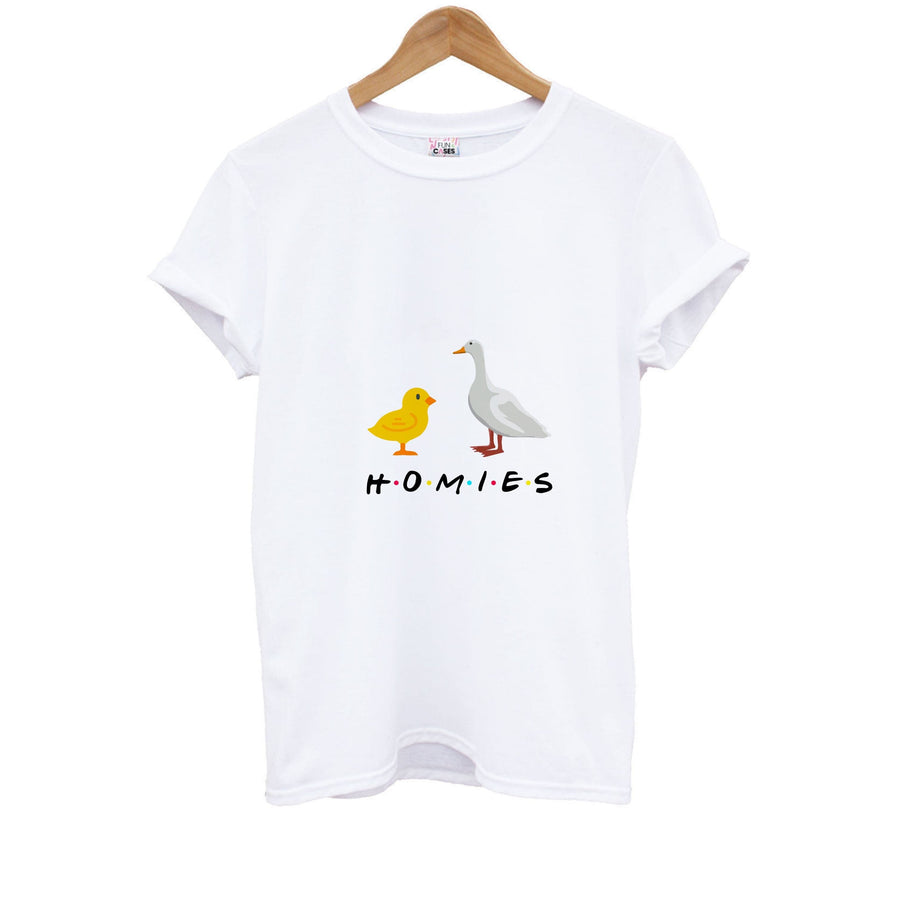 Homies Chick And Duck - Friends Kids T-Shirt