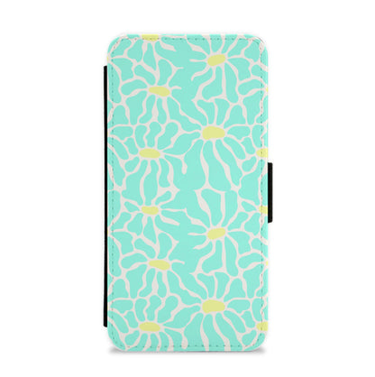 Blue Flowers - Summer Flip / Wallet Phone Case