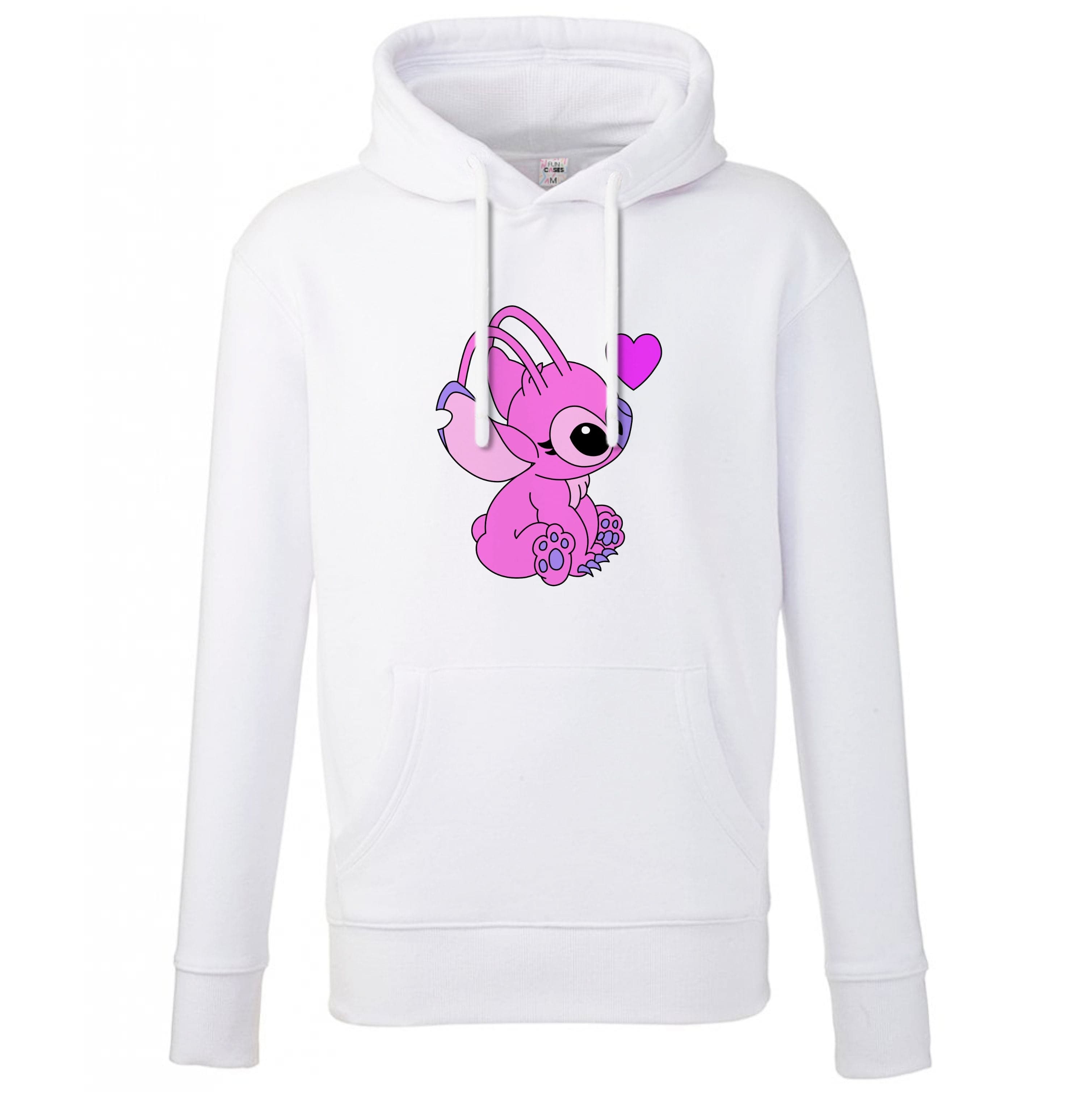 Love Heart Pattern - Pink Alien Hoodie