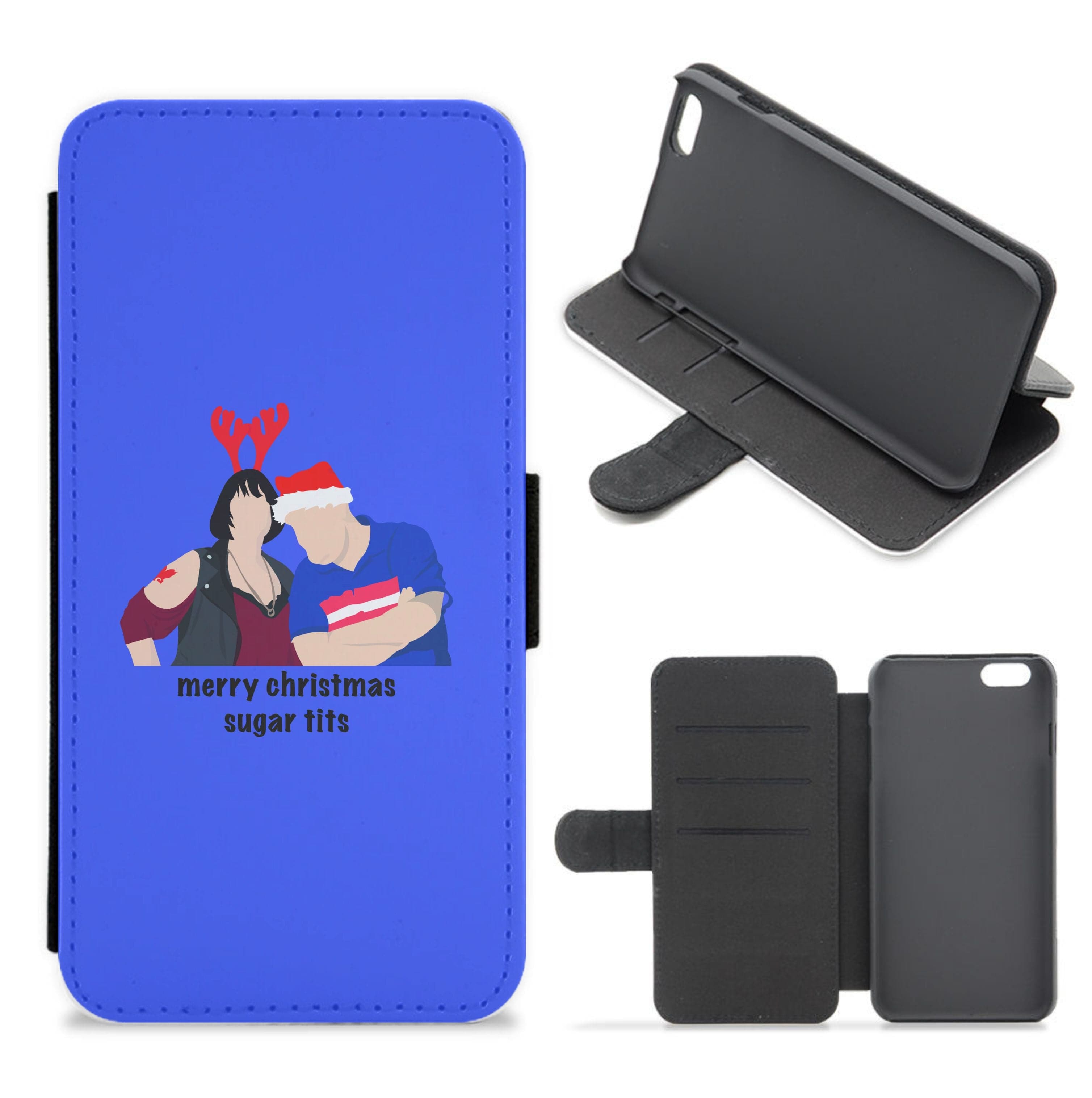 Merry Christmas Sugar Tits Flip / Wallet Phone Case