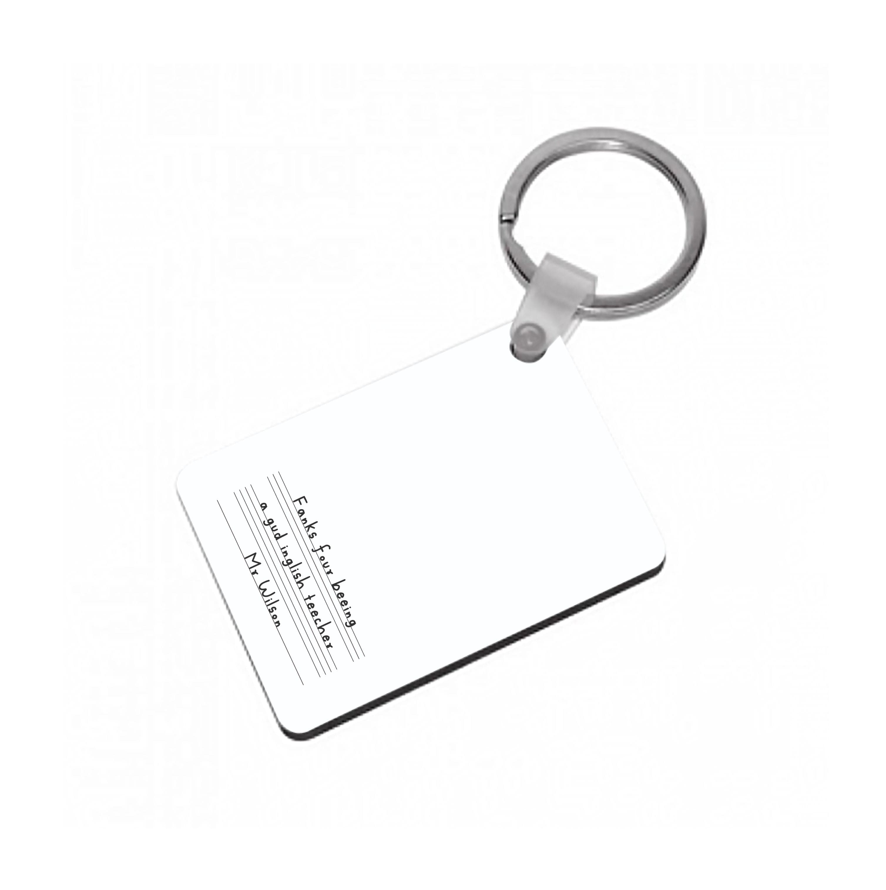 English Teacher - Personalised Teachers Gift Keyring