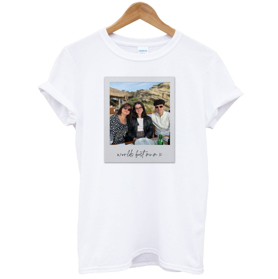 Worlds Best Mum Polaroid - Personalised Mother's Day T-Shirt