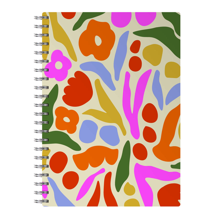 Abstract Floral Pattern - Floral Notebook