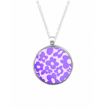 Purple Flowers - Trippy Patterns Necklace