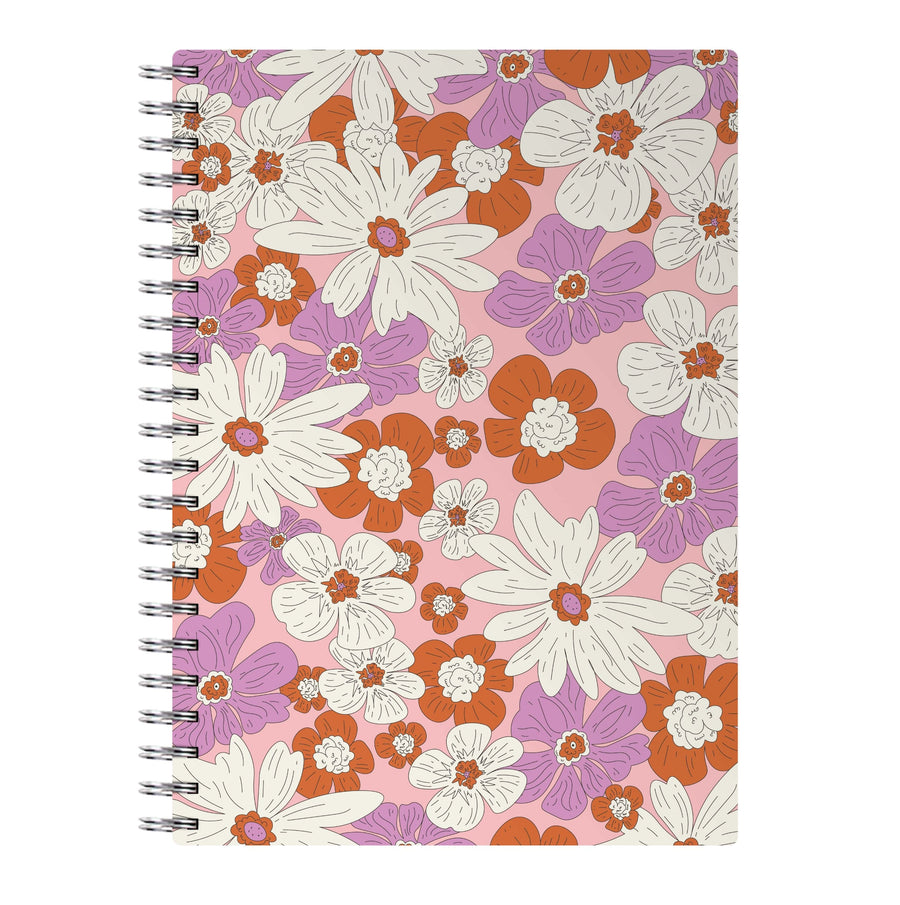 Retro Flowers - Floral Patterns Notebook