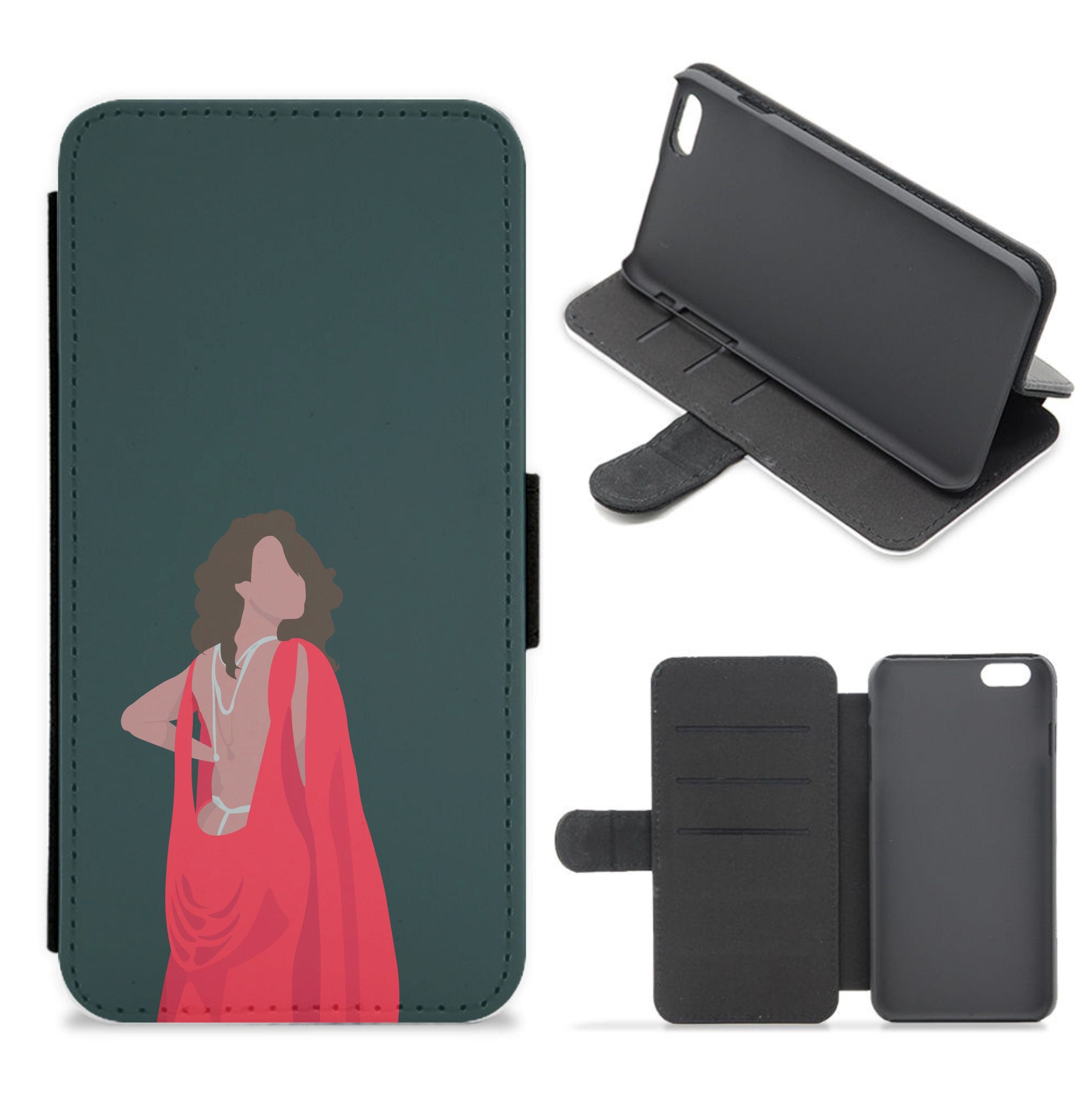 Red Dress - Queen B Flip / Wallet Phone Case