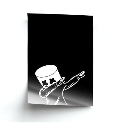 Silhouette White Helmet DJ Dab Poster