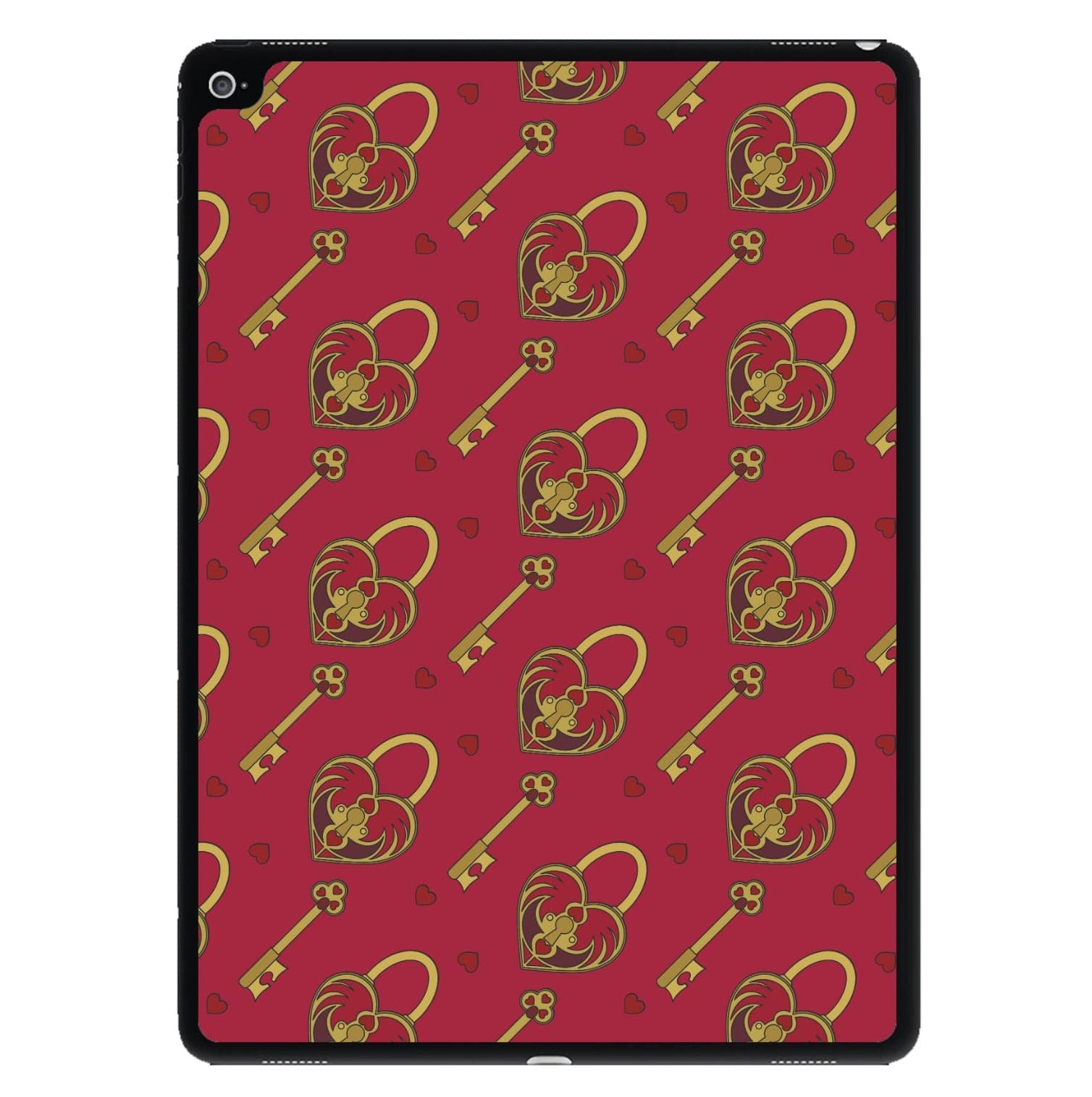 Red Locket And Key - Valentine's Day iPad Case