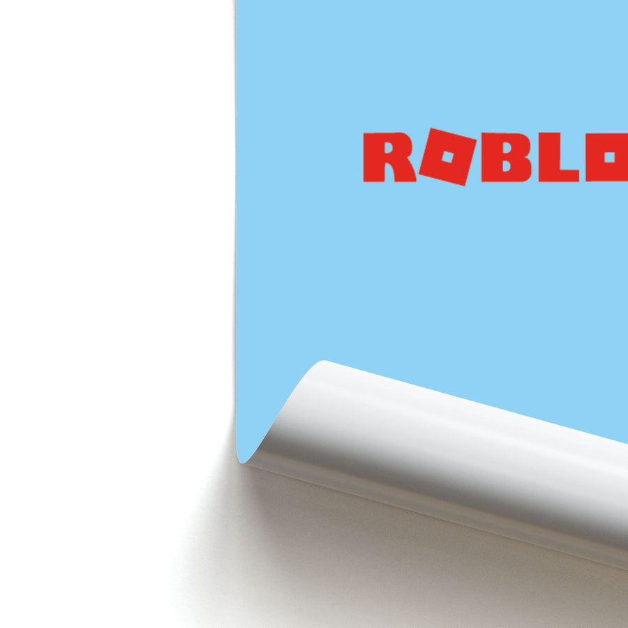 Roblox logo - Blue Poster