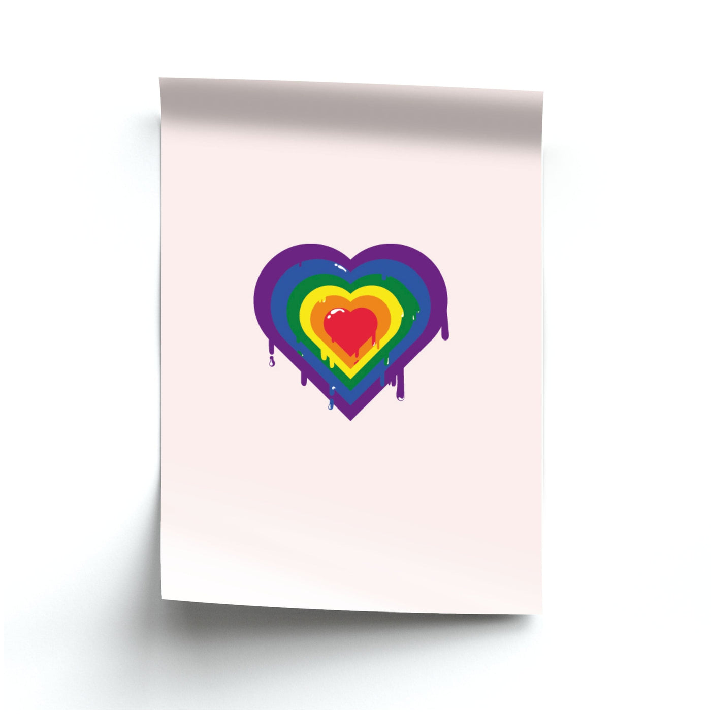 Dripped heart - Pride Poster
