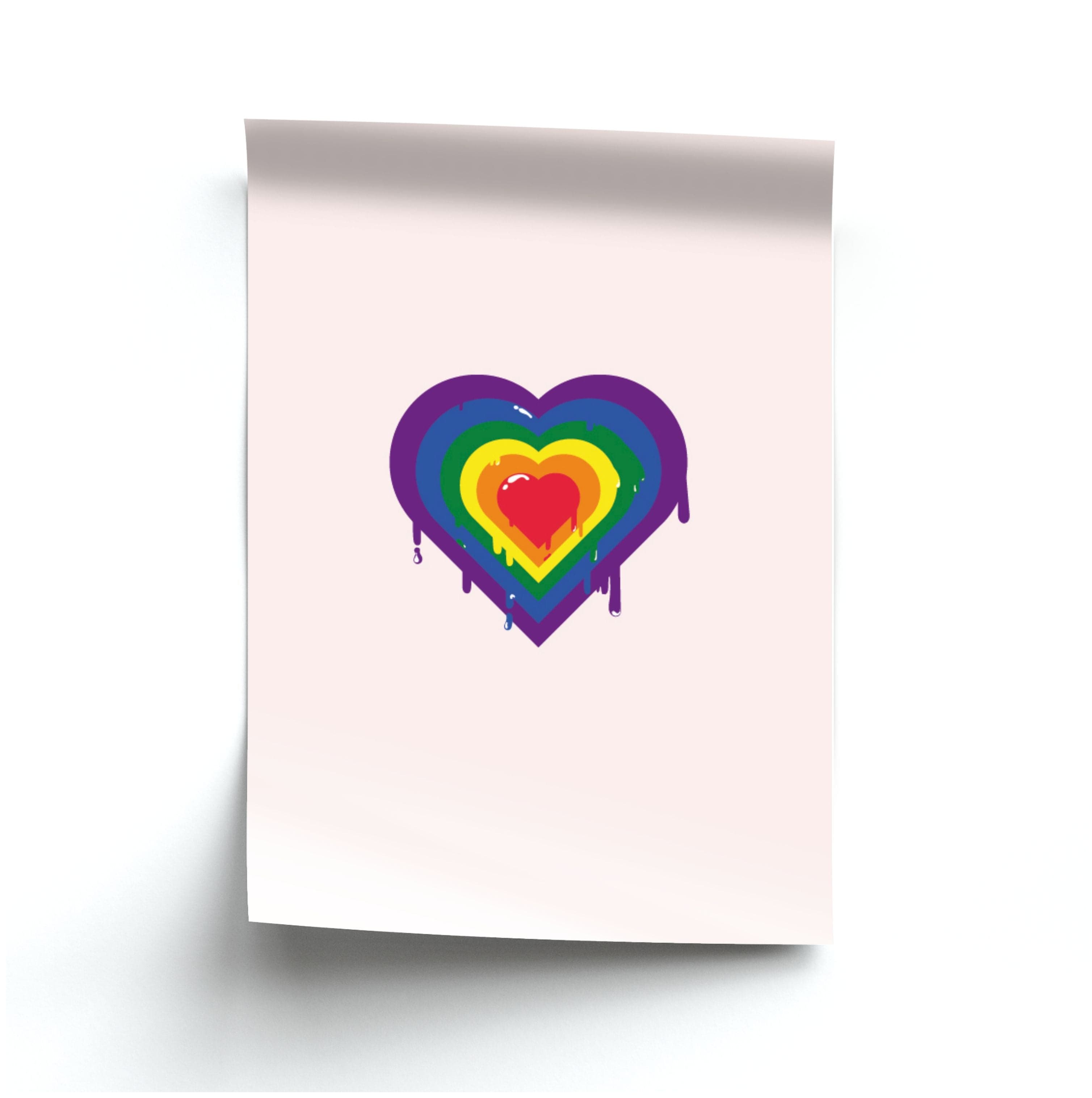 Dripped heart - Pride Poster