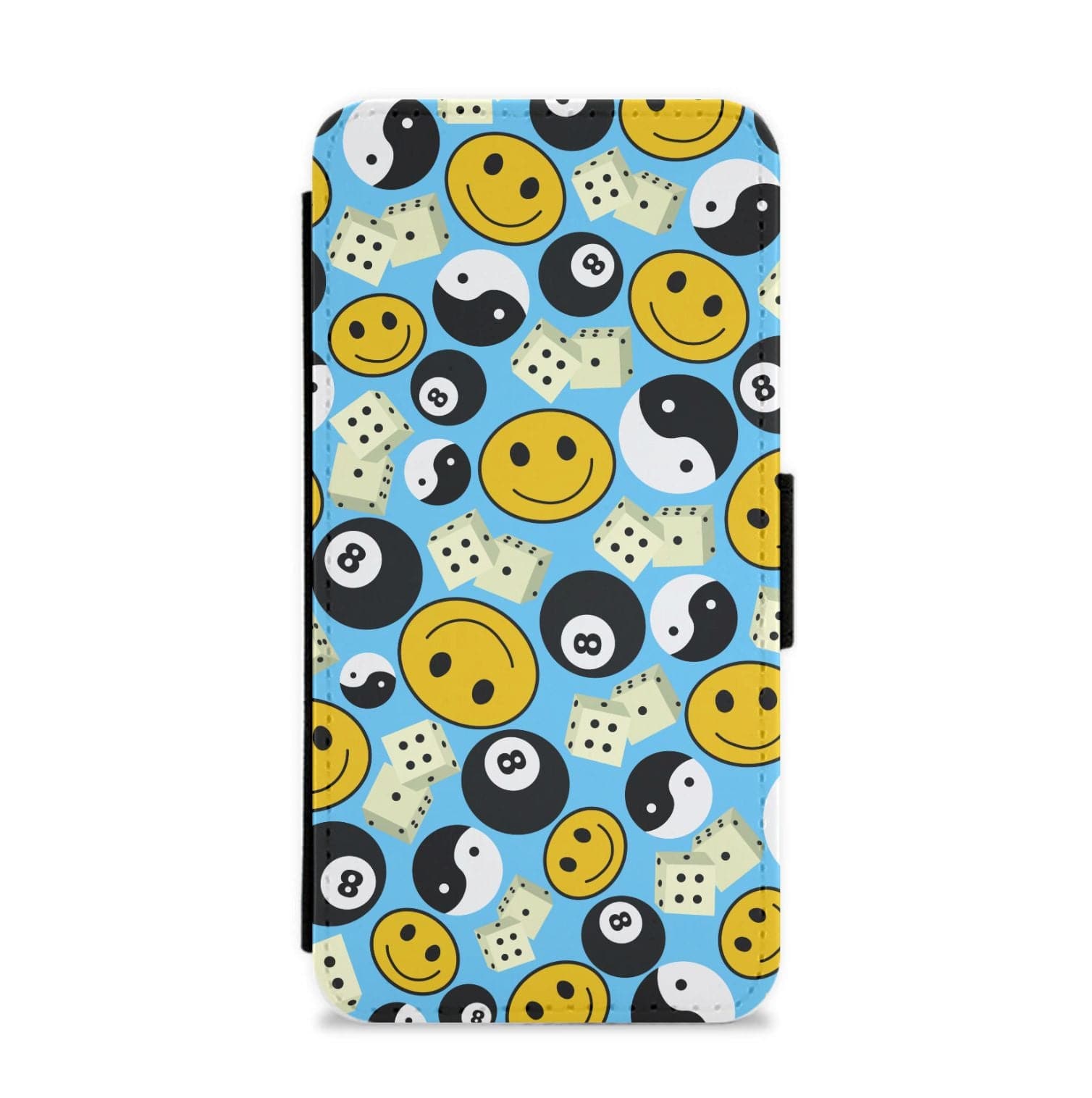 8 Ball Pattern - Skate Aesthetic  Flip / Wallet Phone Case