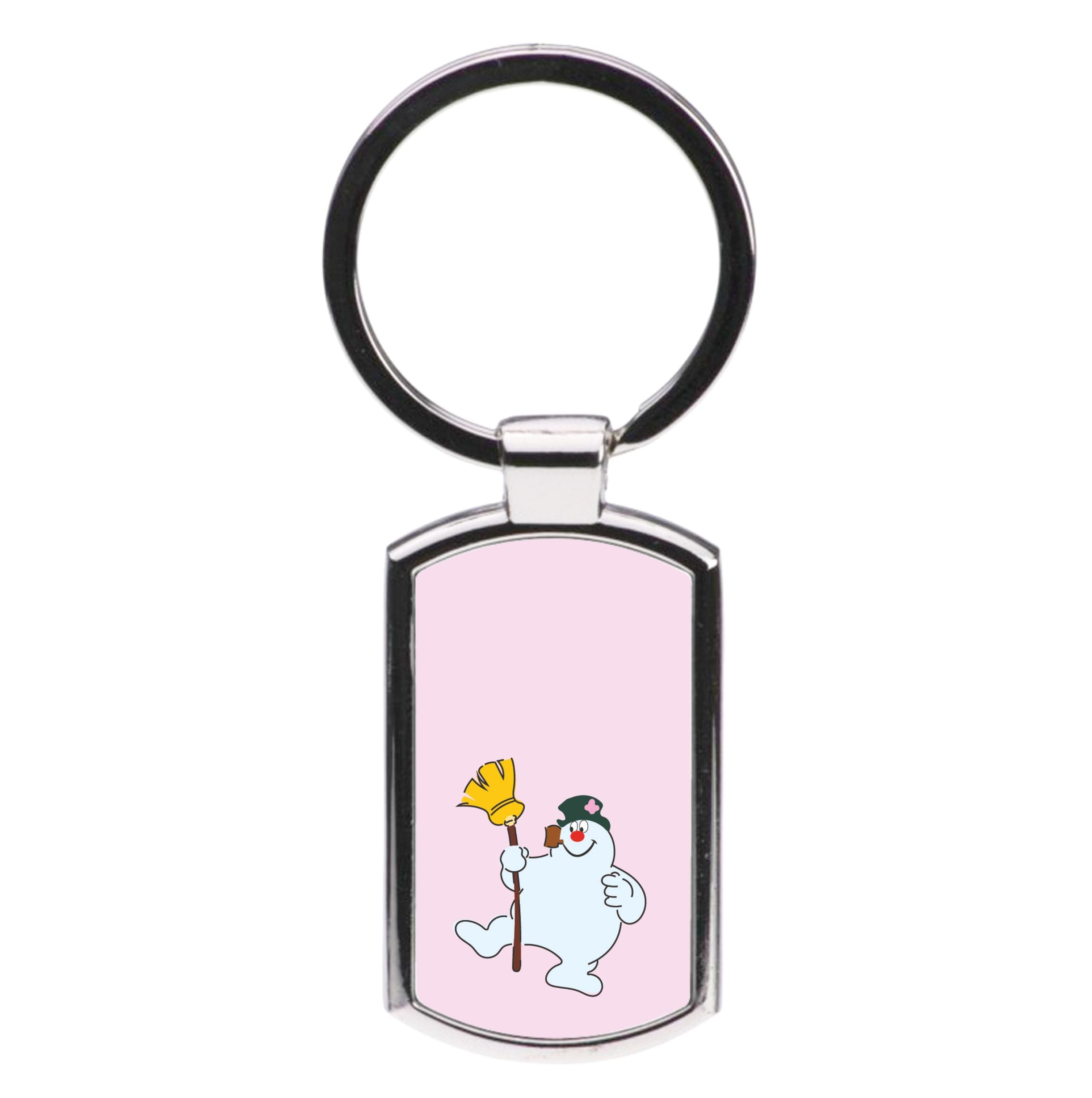 Broom - Snowman Luxury Keyring