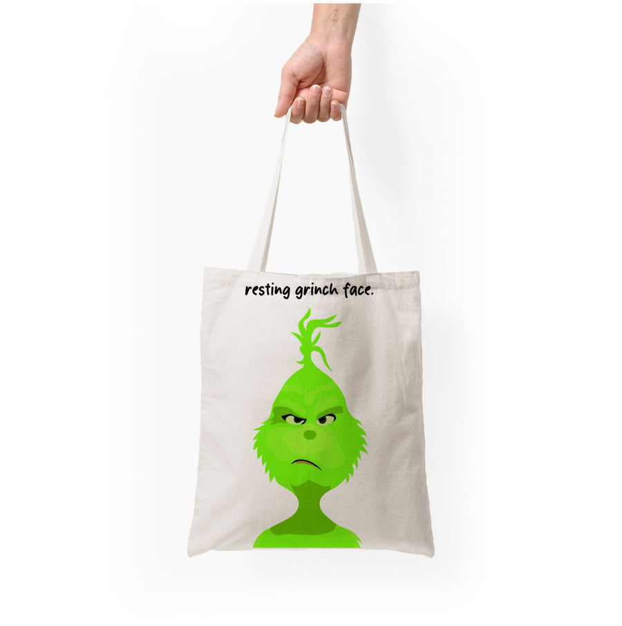 Resting Grinch Face - Christmas Tote Bag