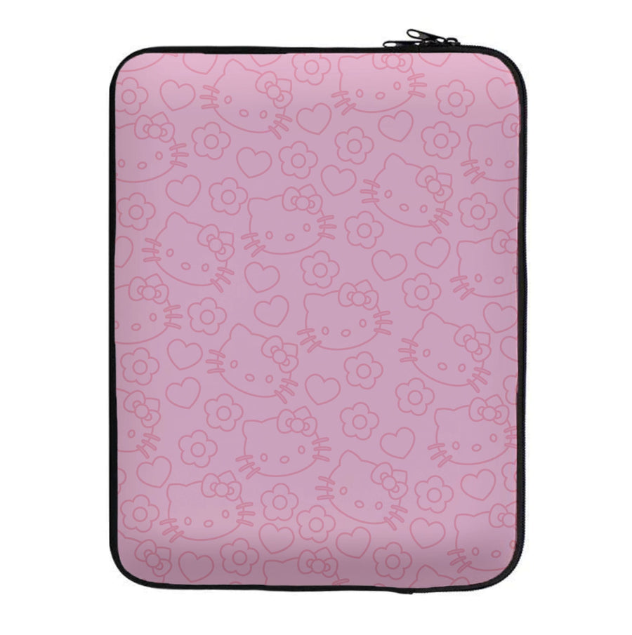 Pink And Red Pattern - Hello Kitty Laptop Sleeve