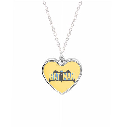 Yellow Bat Superhero Logo Necklace