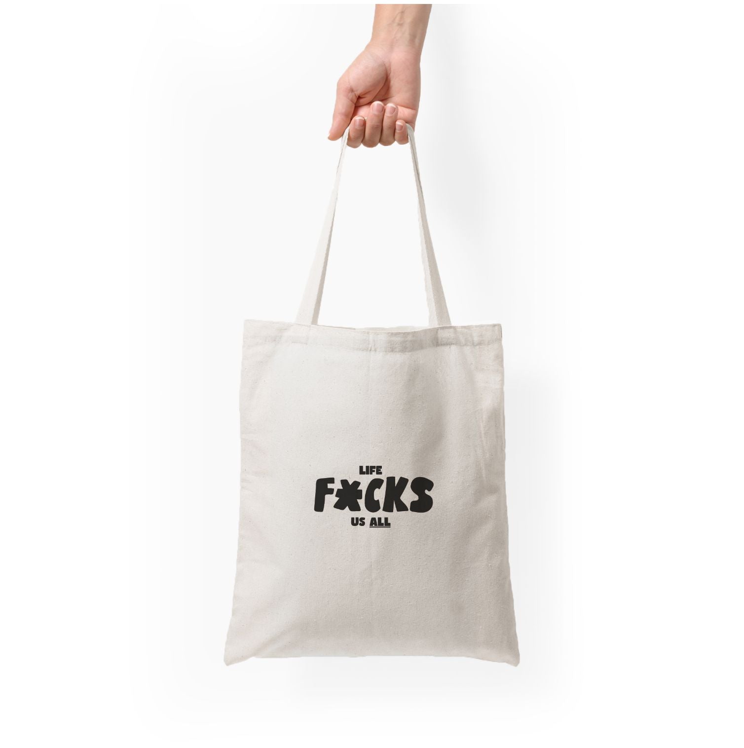 Life f'cks us all Orange Tote Bag