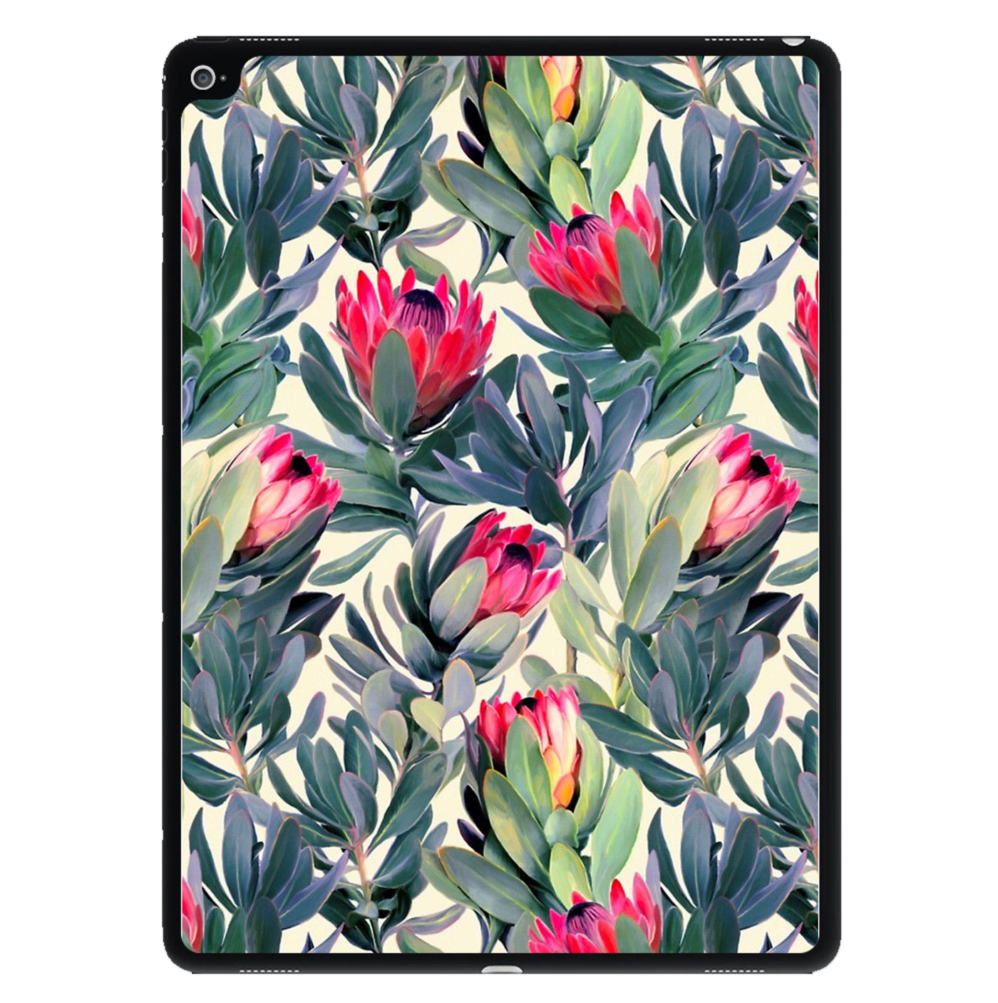 Painted Protea Pattern iPad Case