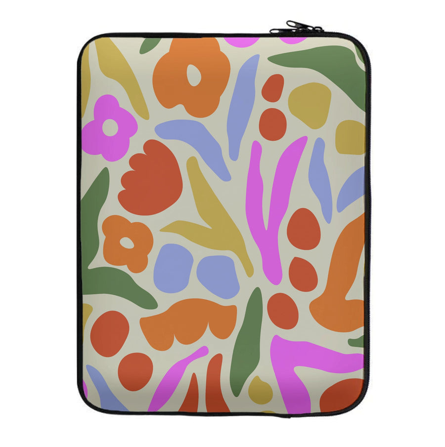 Abstract Floral Pattern - Floral Laptop Sleeve
